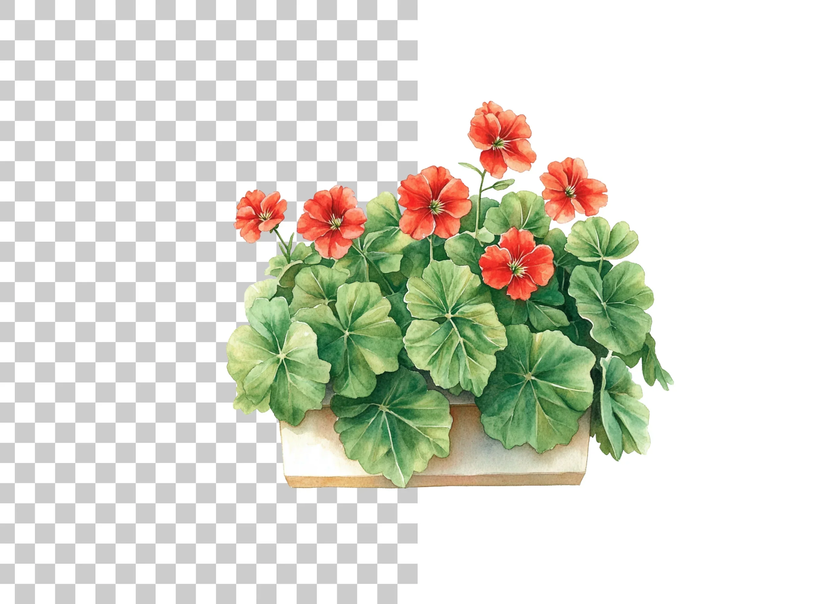 Geraniums in Pots Clipart Bundle - Image 2