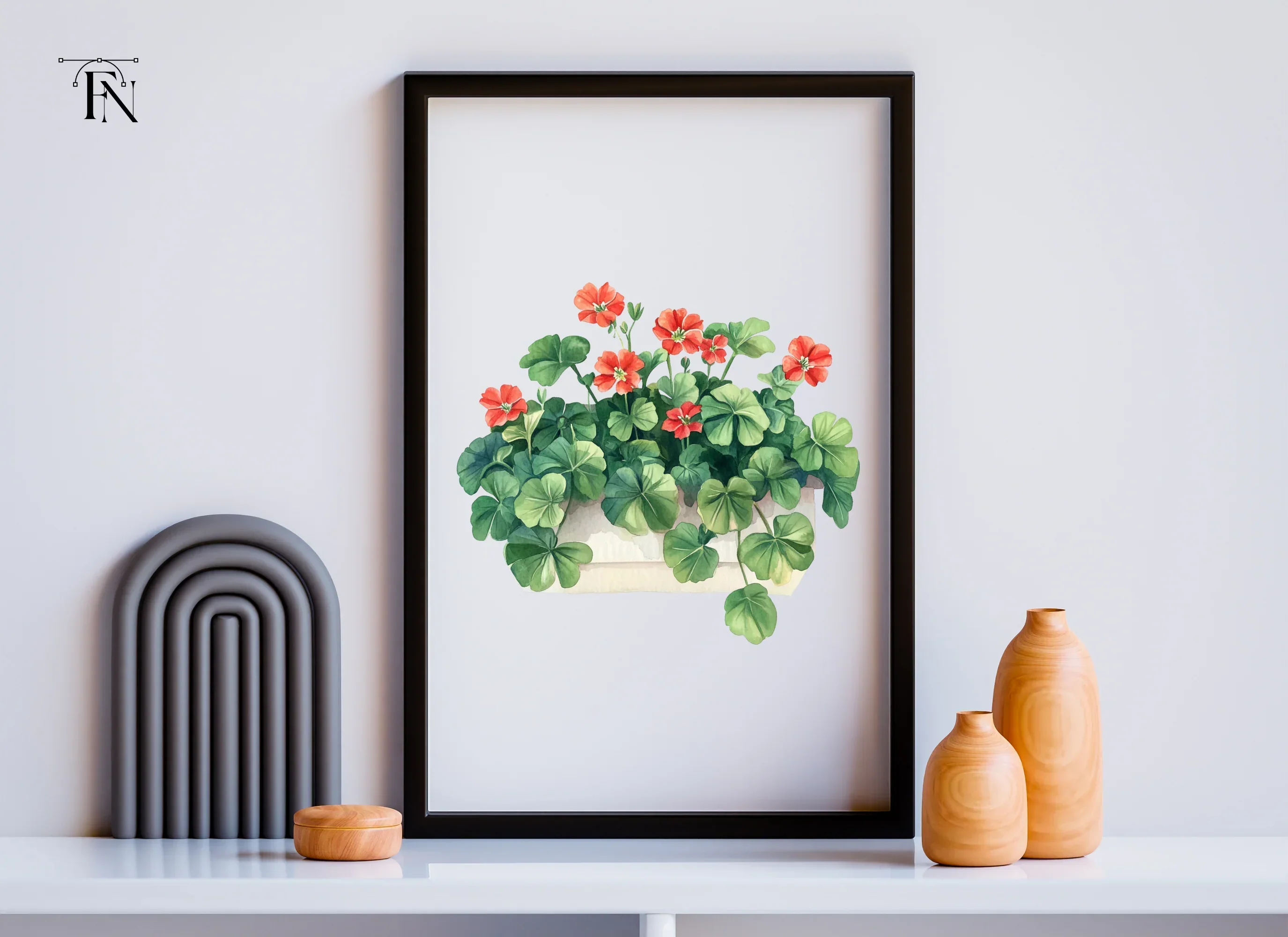 Geraniums in Pots Clipart Bundle - Image 6