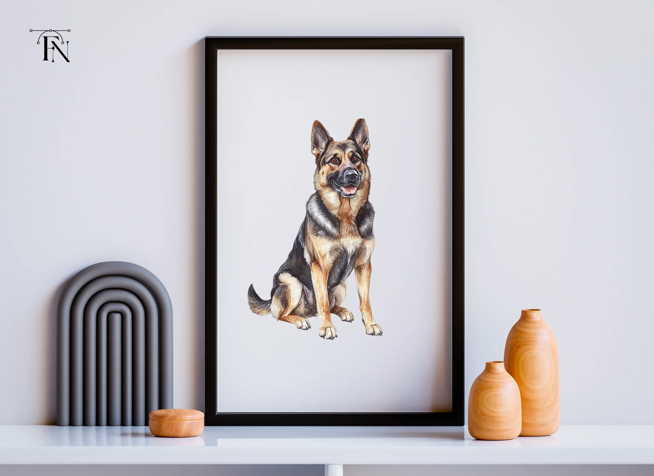 German Shepherd and Mixed Breed Dogs Clipart Bundle - Image 6