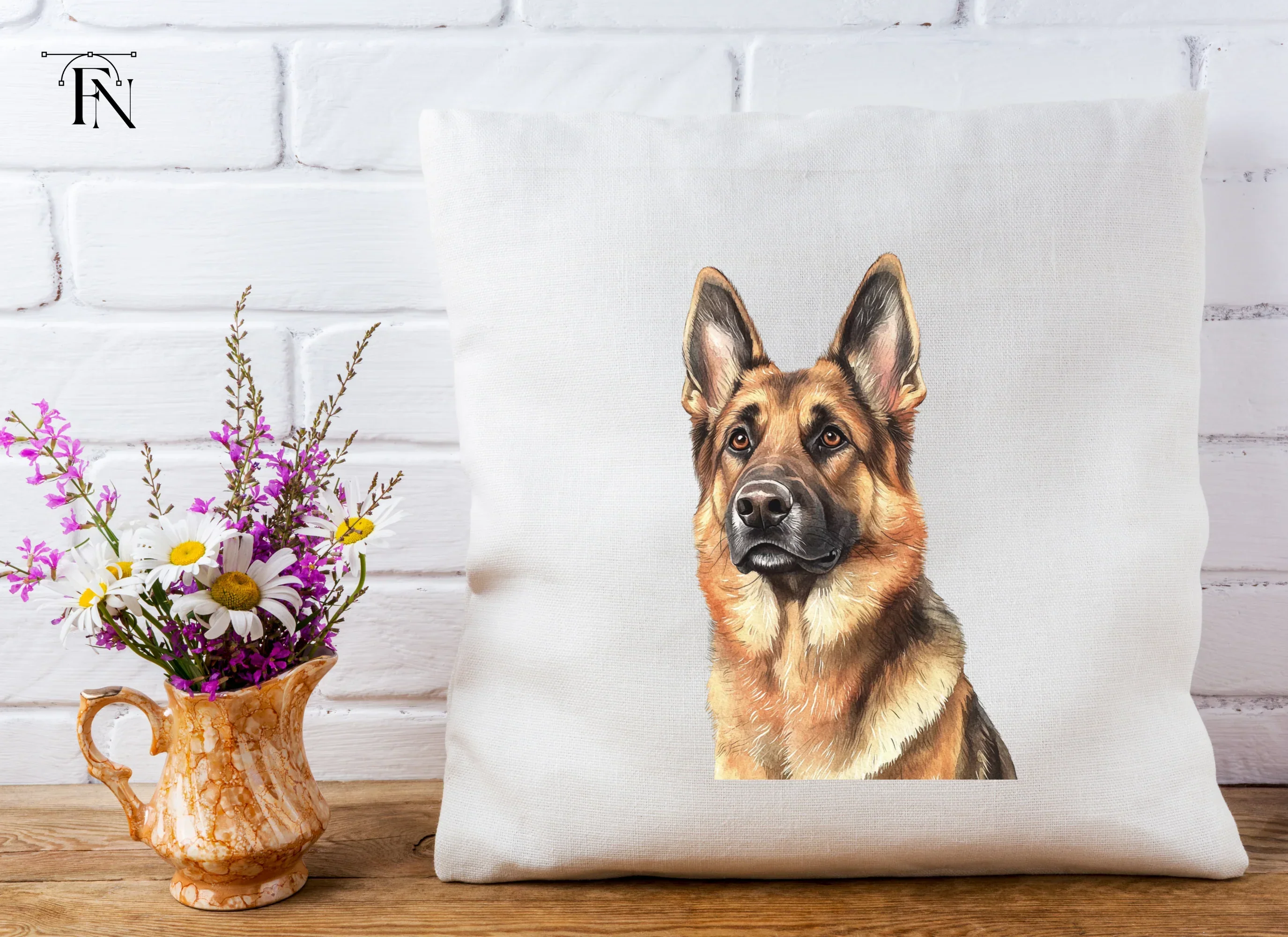 German Shepherd Dog Head Portraits Clipart Bundle - Image 5