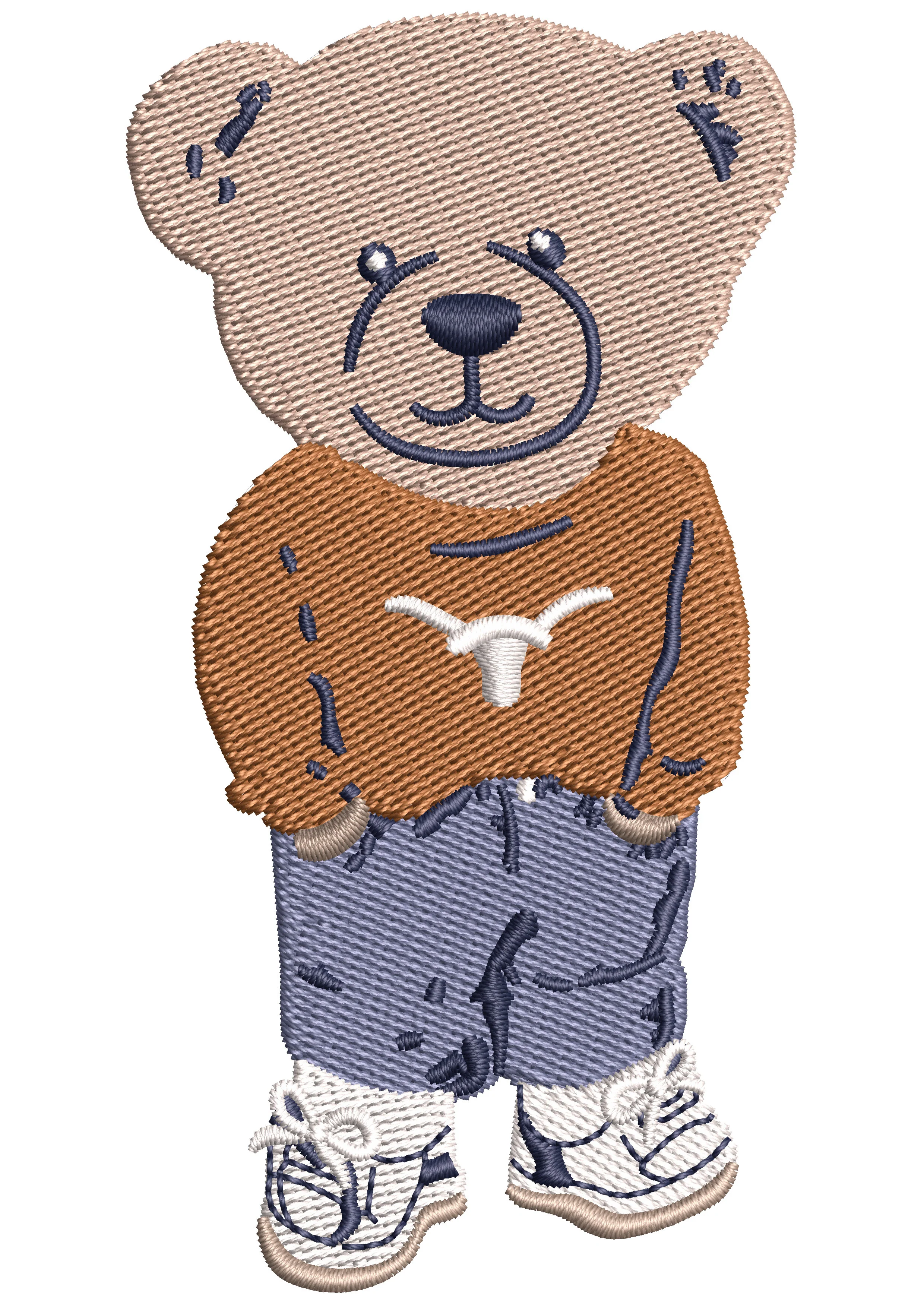 Getle Bear Embroidery Design