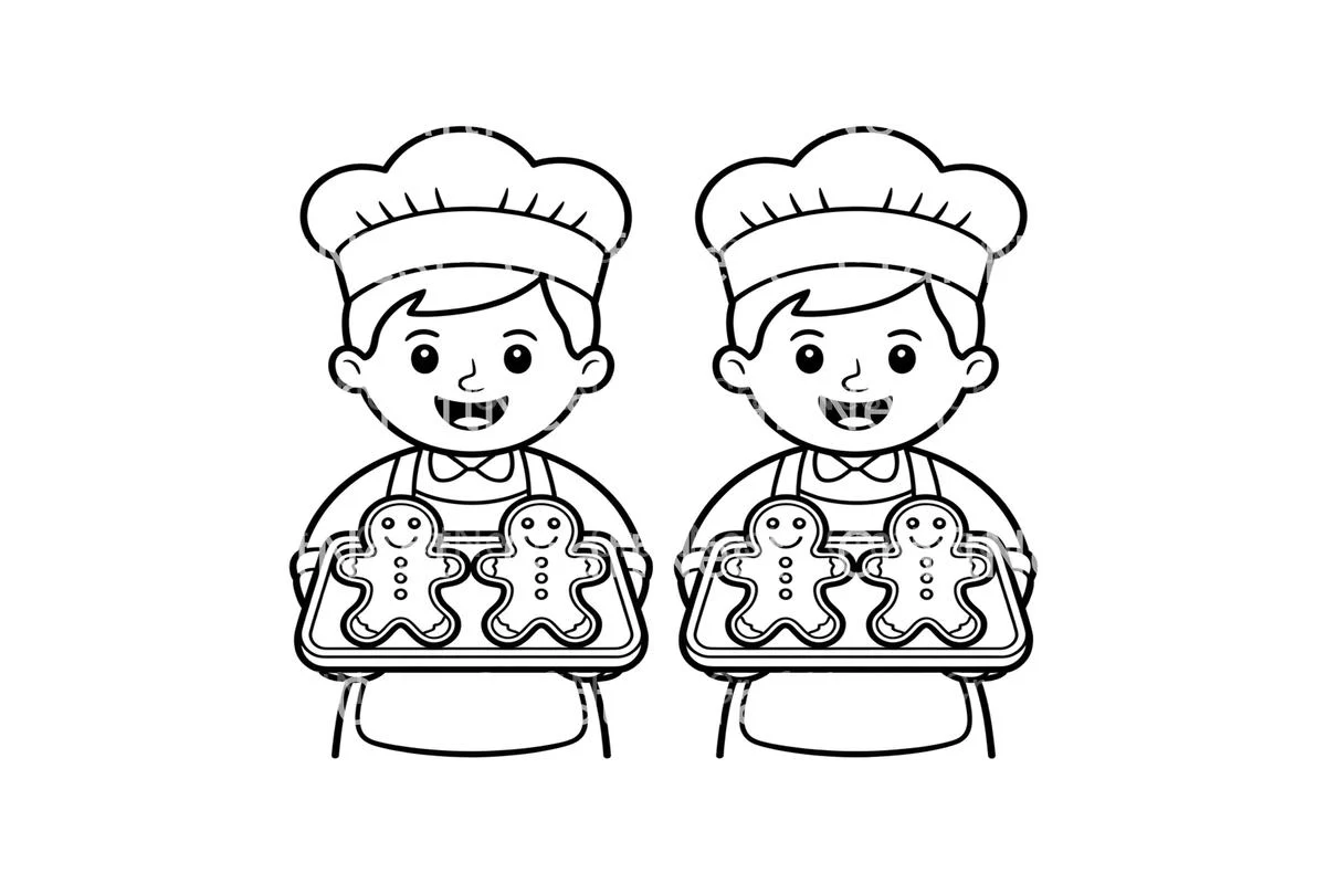 Gingerbread Bakers Fun Coloring Books - Image 3
