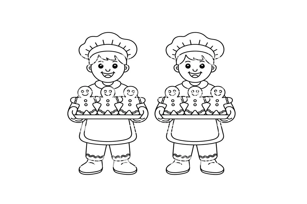Gingerbread Bakers Fun Coloring Books - Image 4
