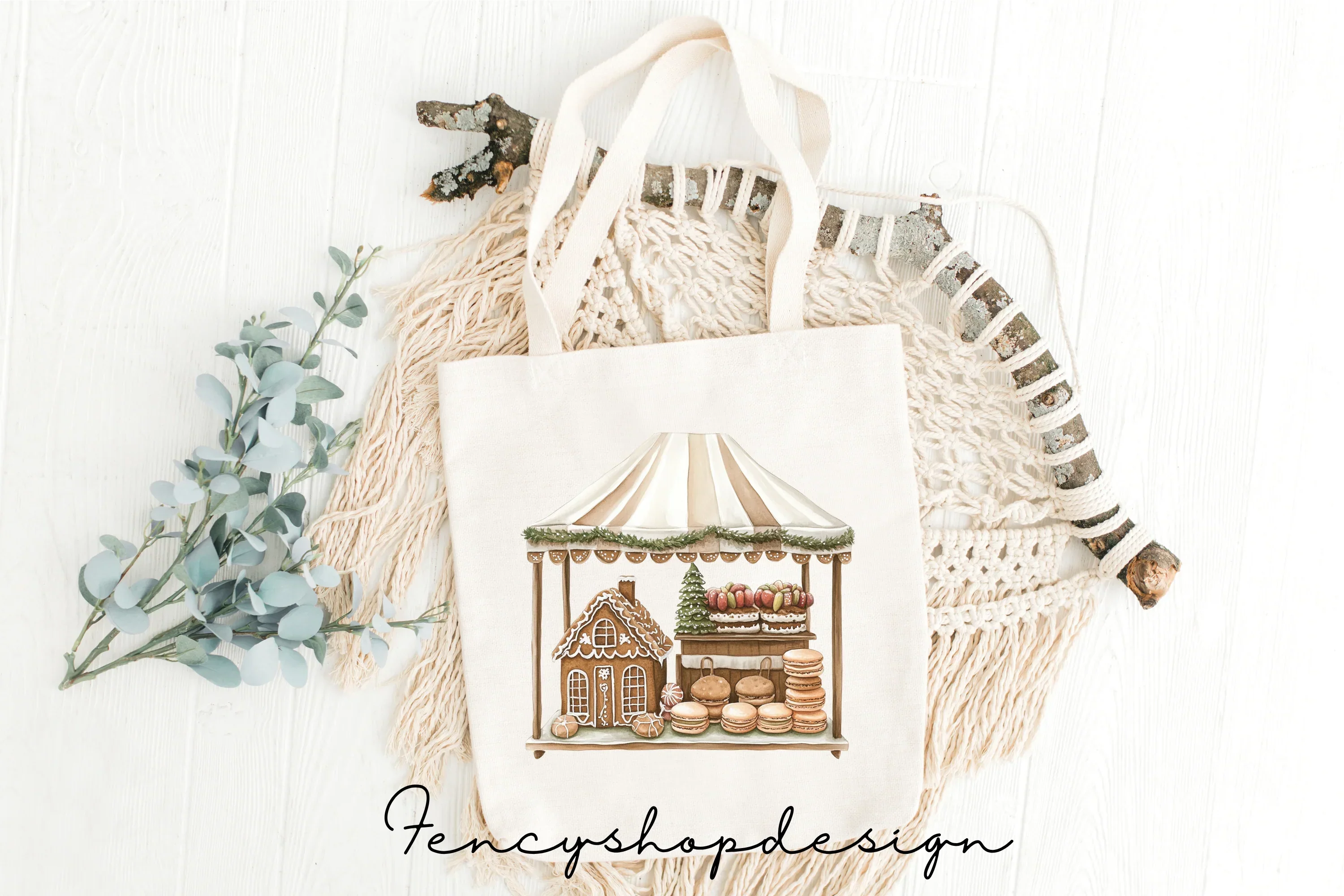 Gingerbread Christmas Market Clipart Bundle - Image 7