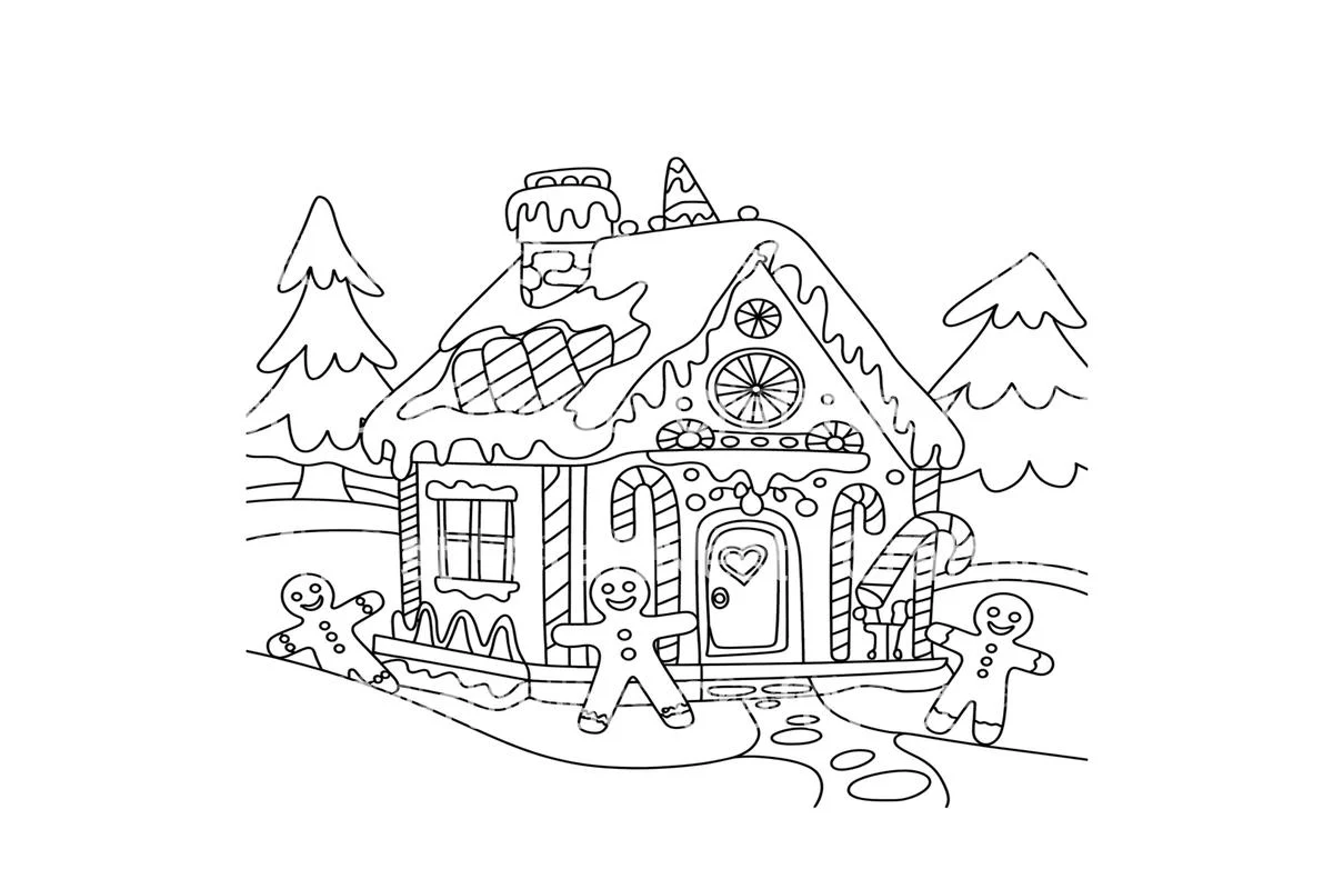 Gingerbread House Christmas Coloring Books - Image 3