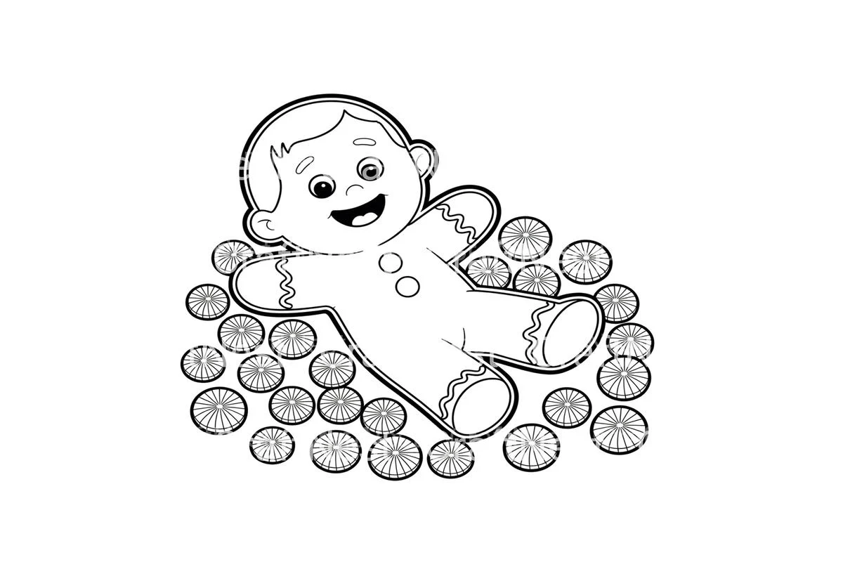 Gingerbread Man Candy Coloring Books - Image 4