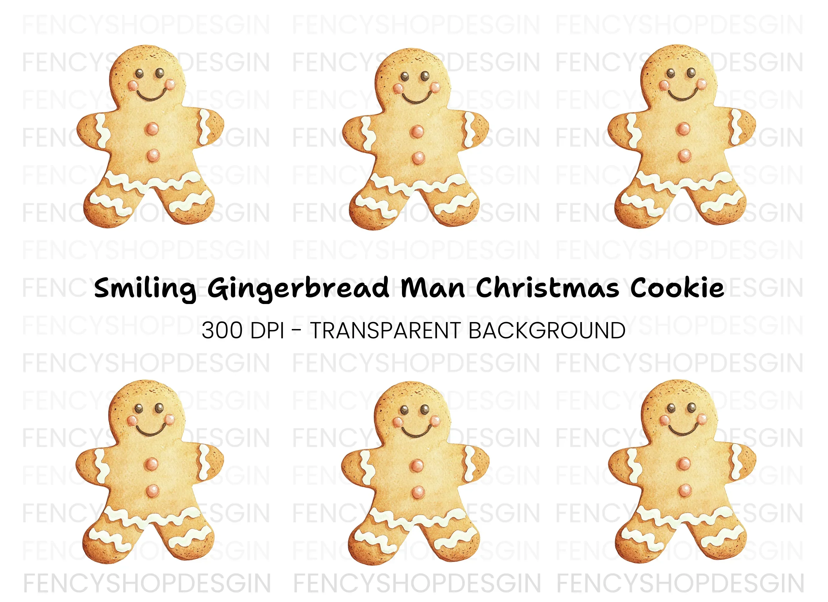Gingerbread Man Clipart Bundle