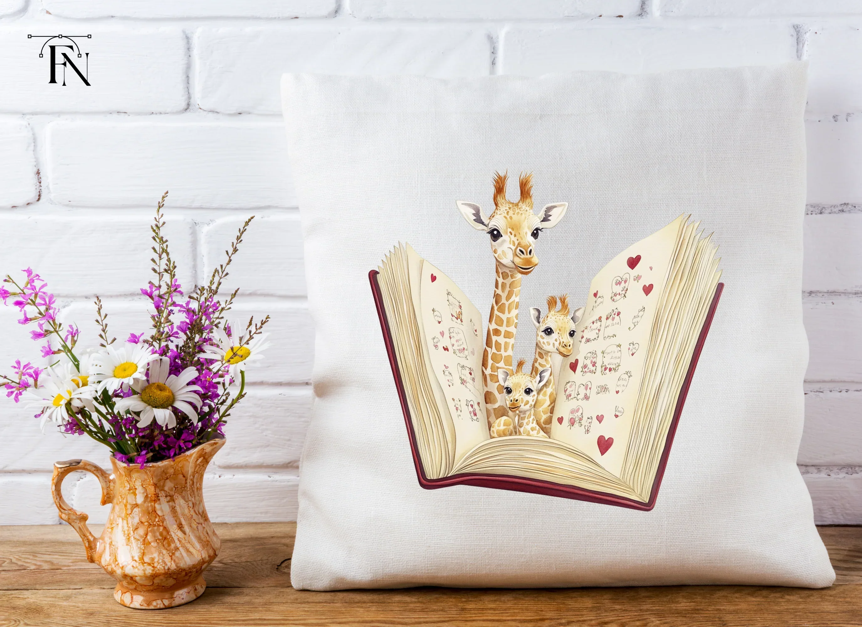 Giraffe Family Pop Up Book Clipart Bundle - Image 4