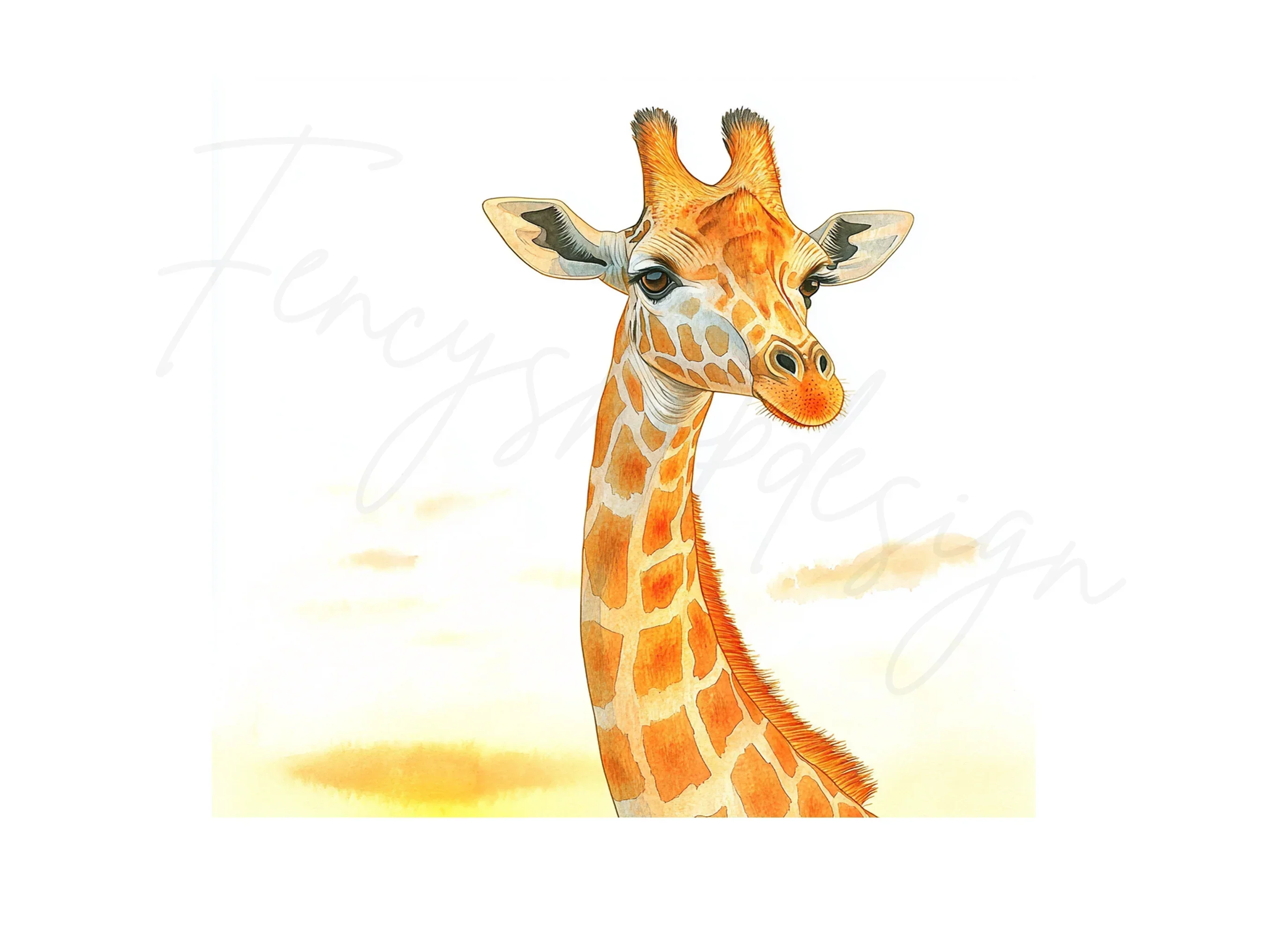 Giraffe Head Clipart Bundle - Image 2