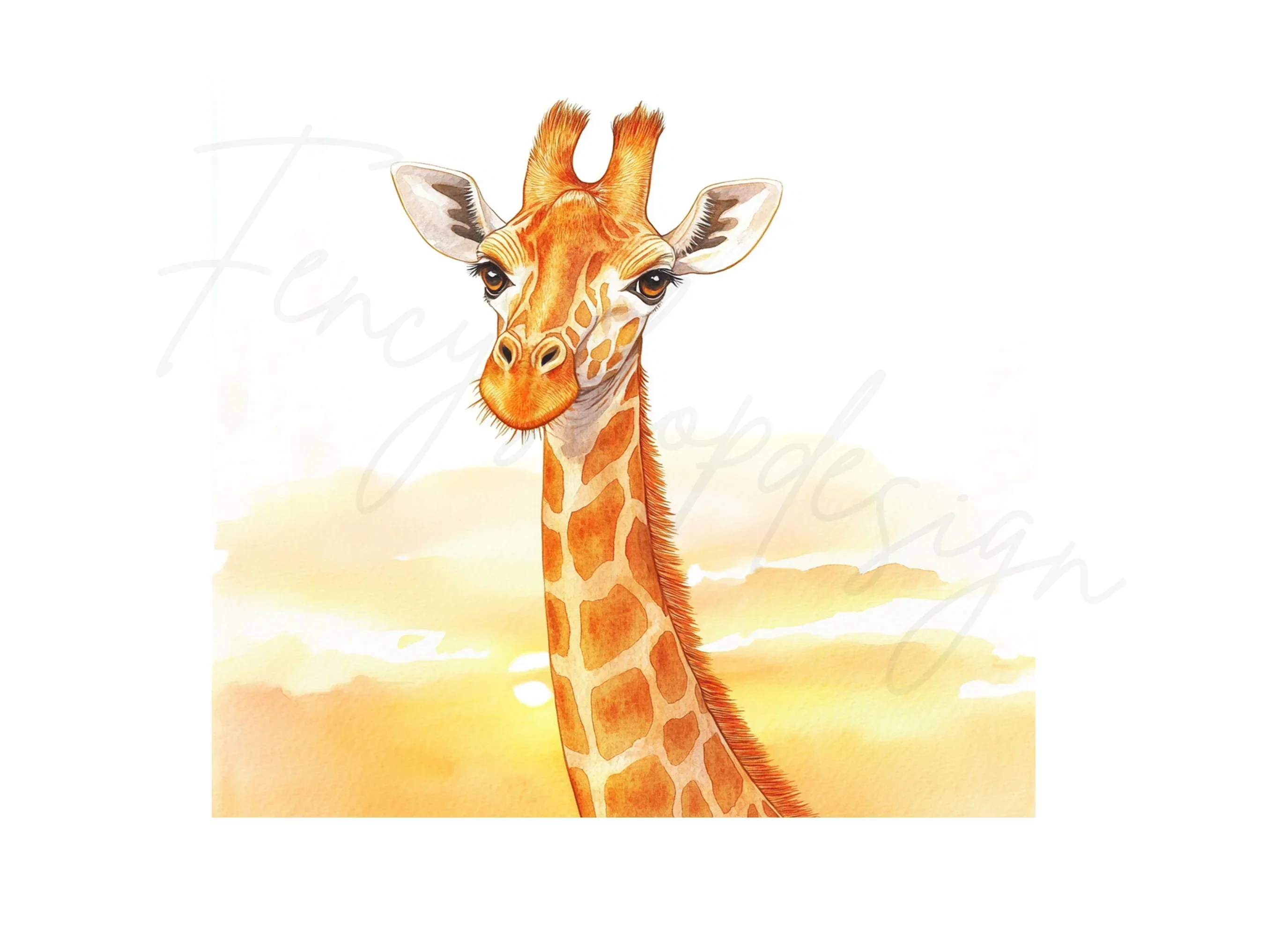 Giraffe Head Clipart Bundle - Image 3