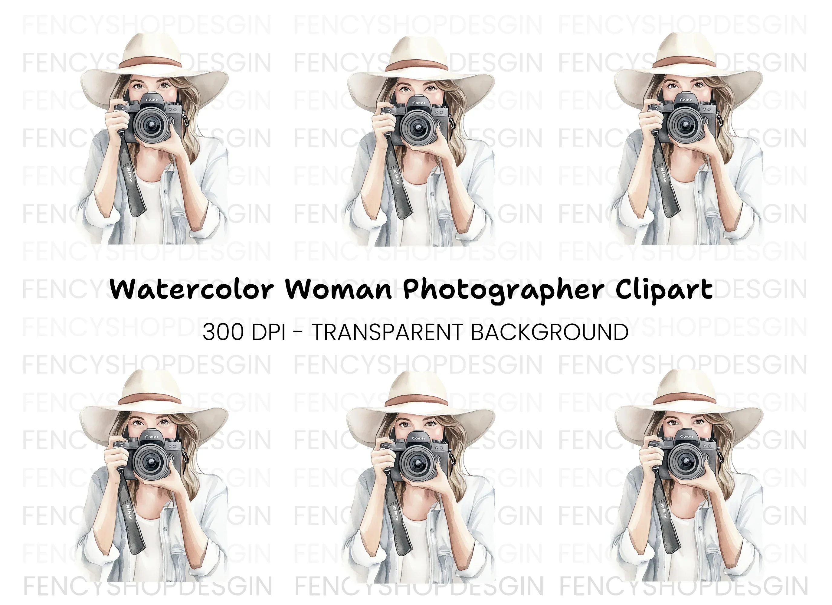 Girl Photographer Clipart Bundle
