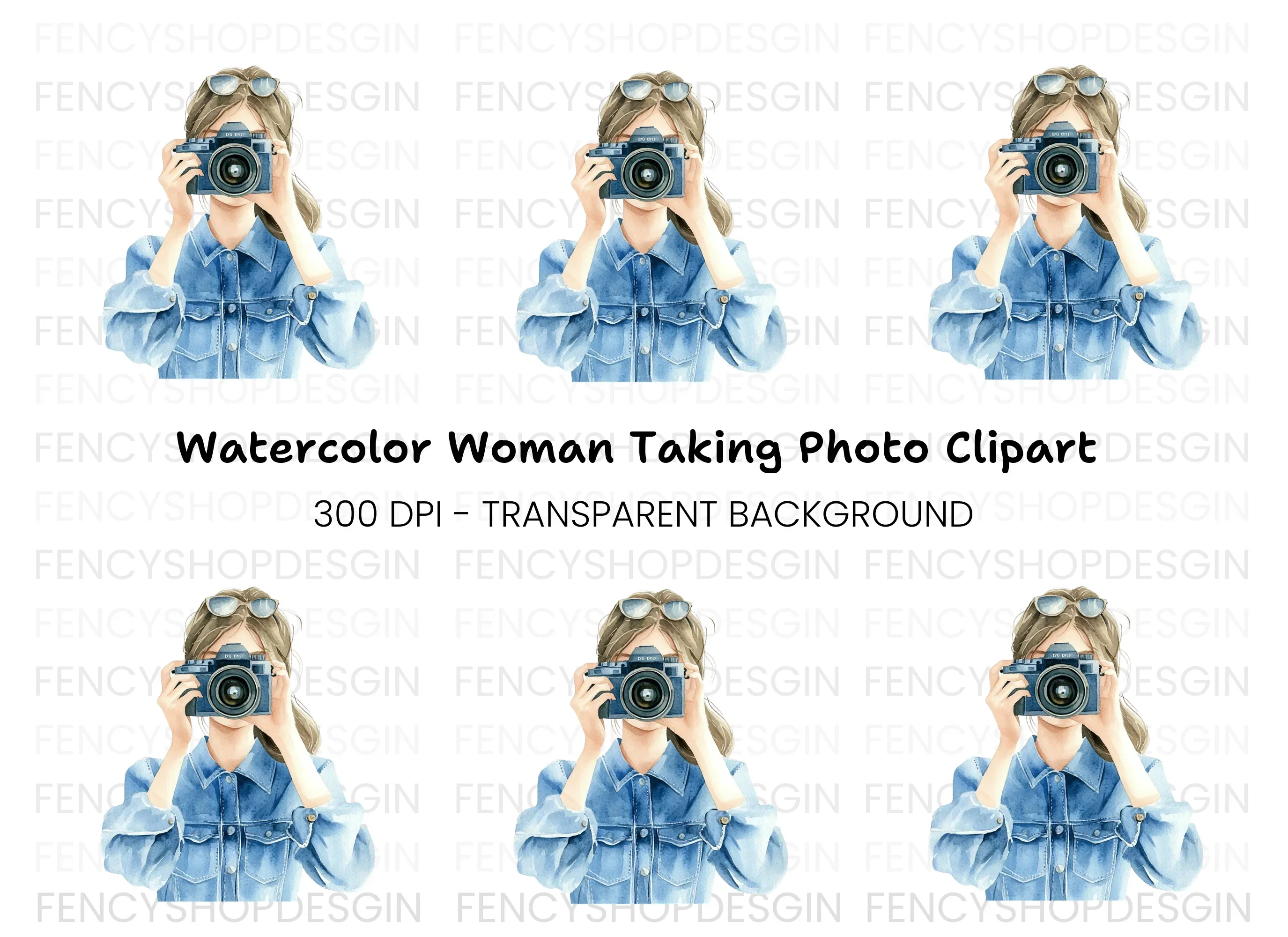 Girl Photographer Clipart Bundle