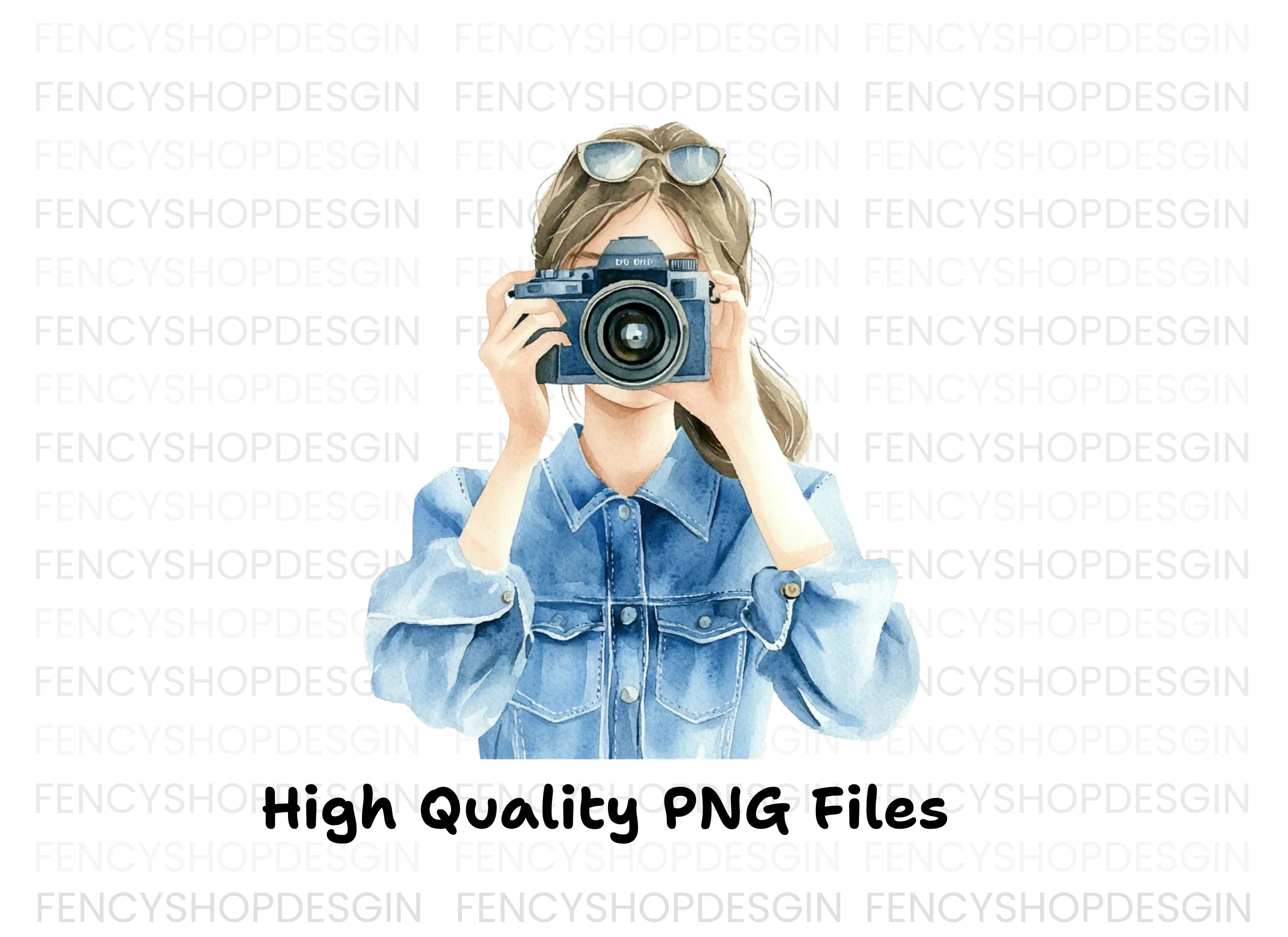 Girl Photographer Clipart Bundle - Image 3