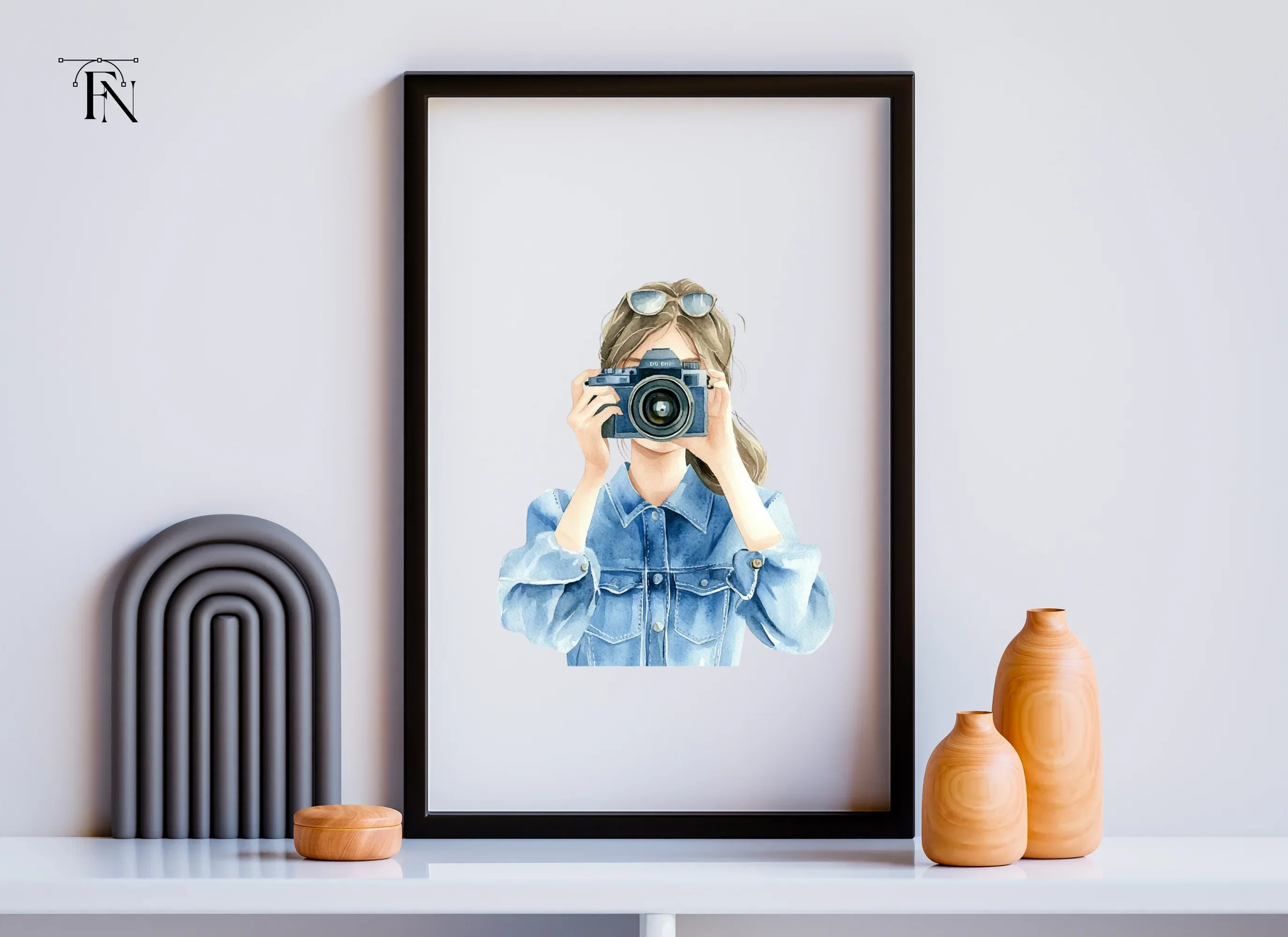 Girl Photographer Clipart Bundle - Image 6