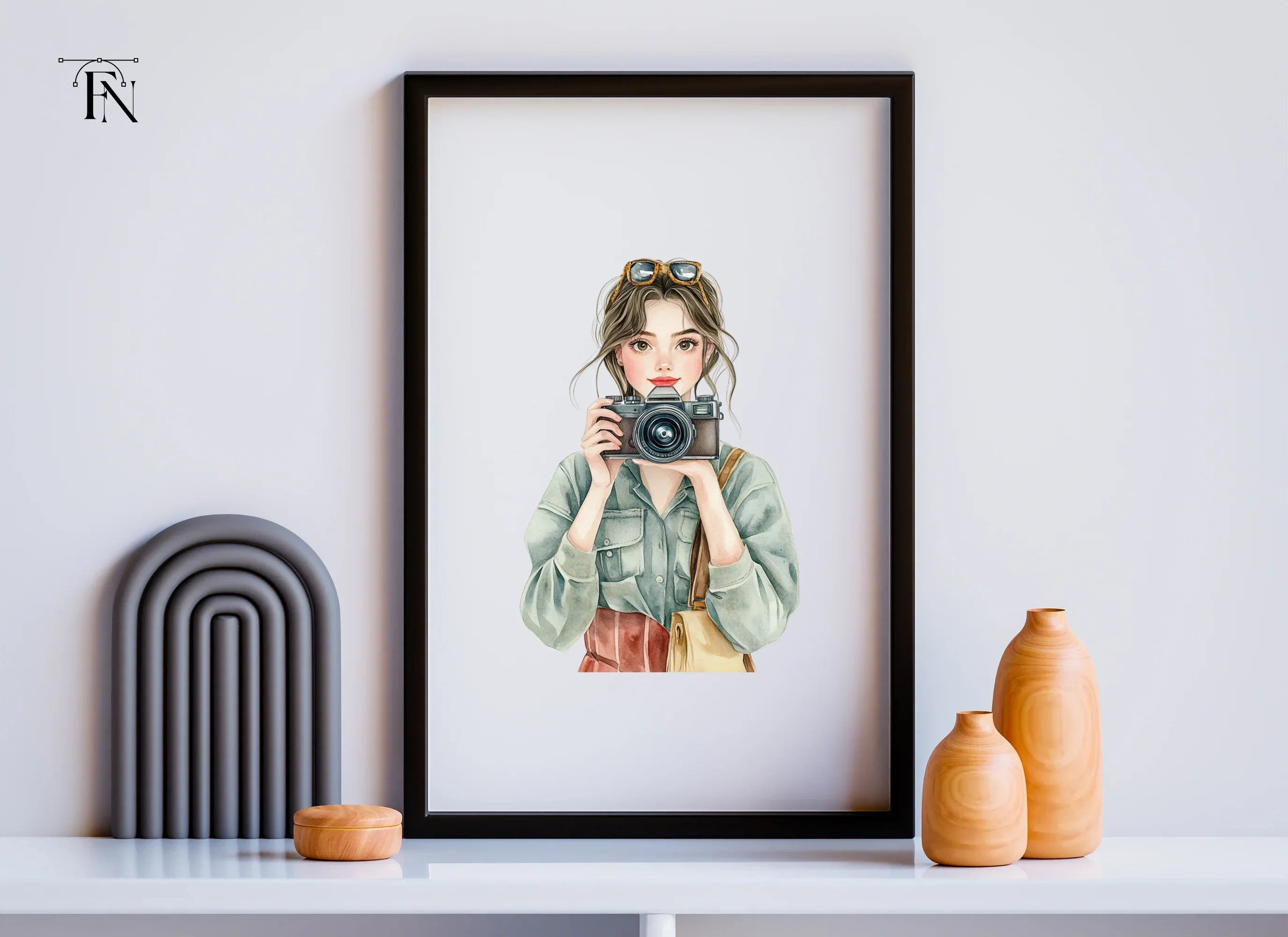 Girl Photographer Clipart Bundle - Image 6