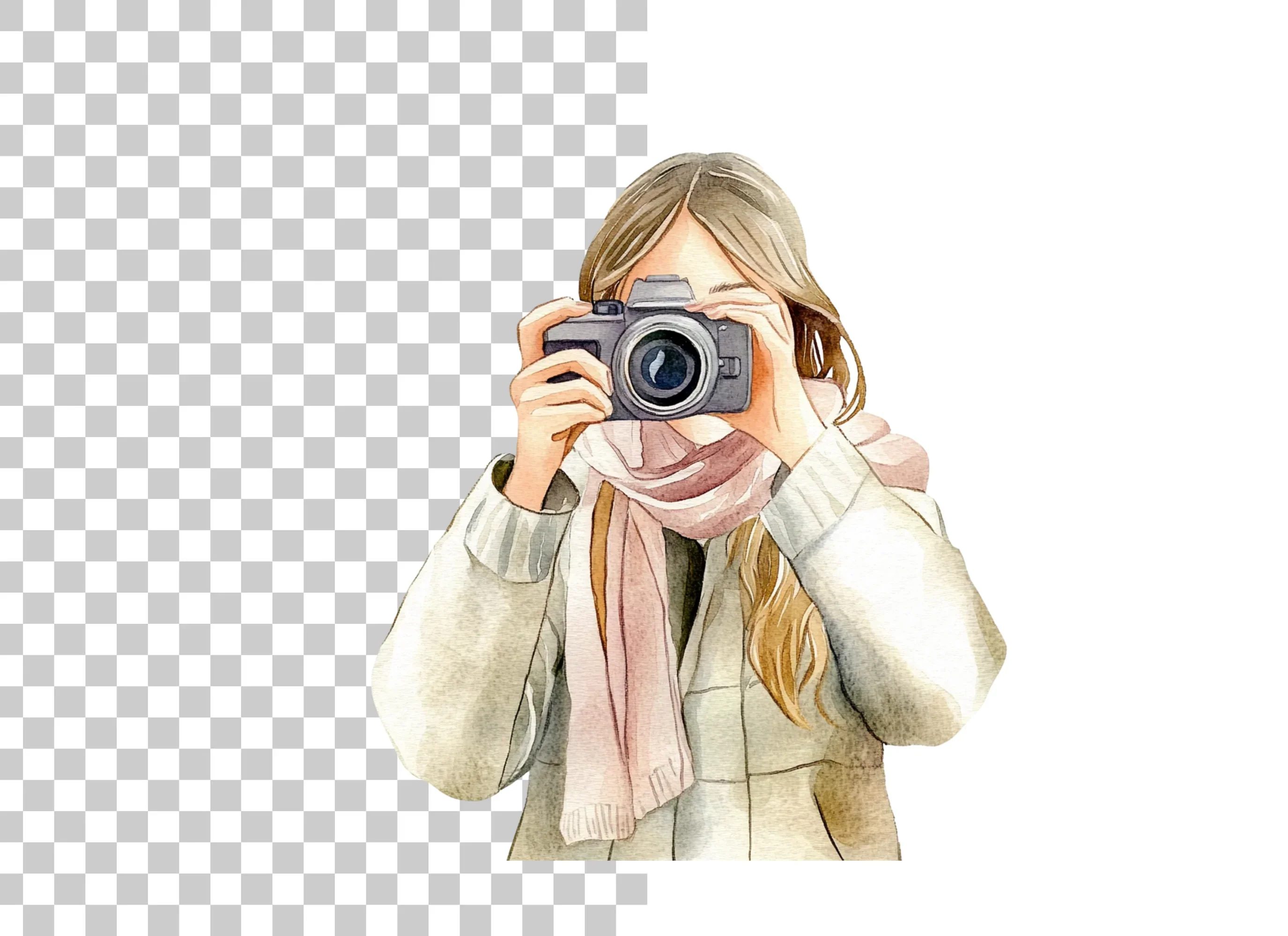 Girl With Camera Clipart Bundle - Image 6