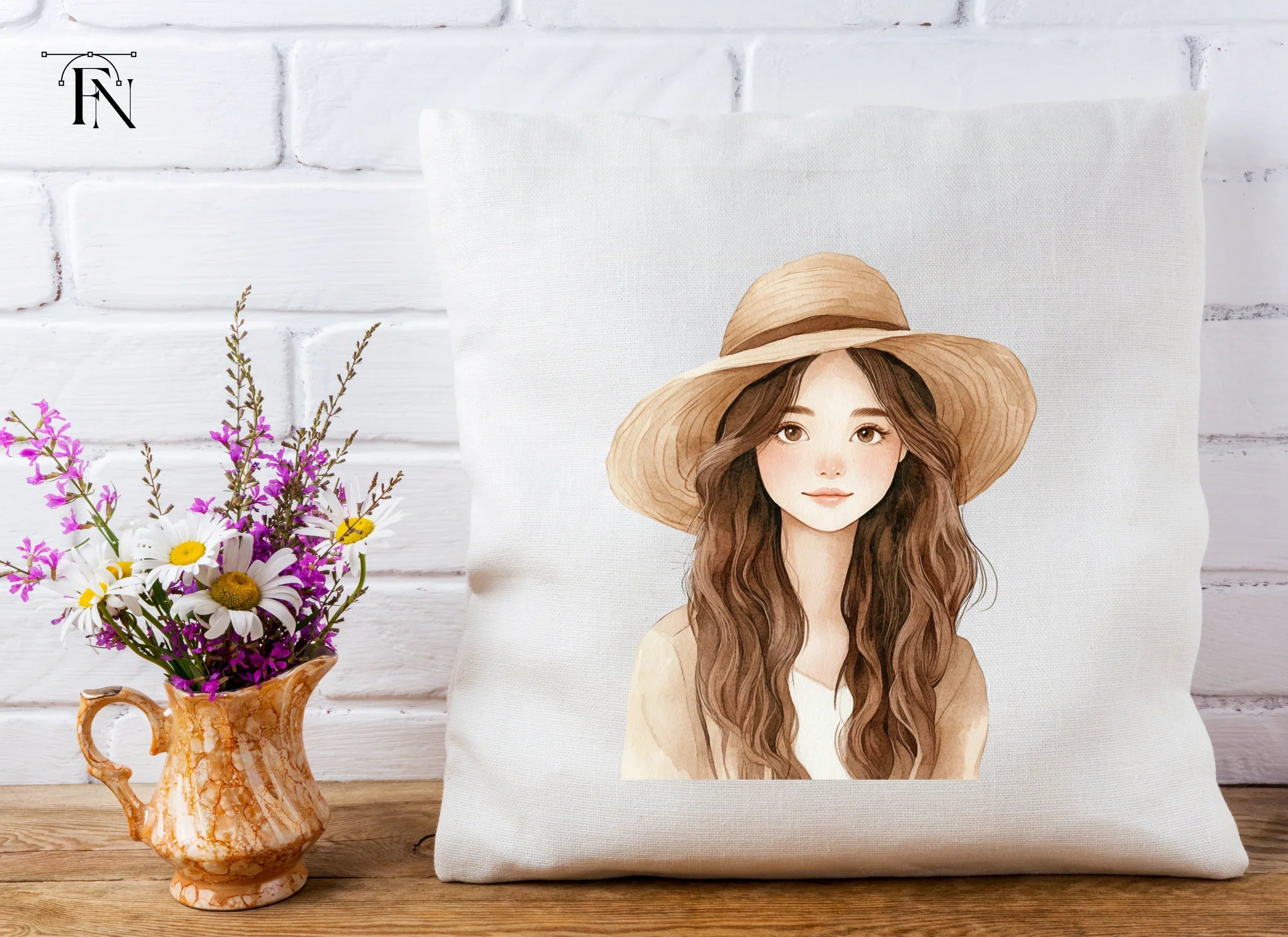 Girl With Sun Hat Clipart Bundle - Image 4