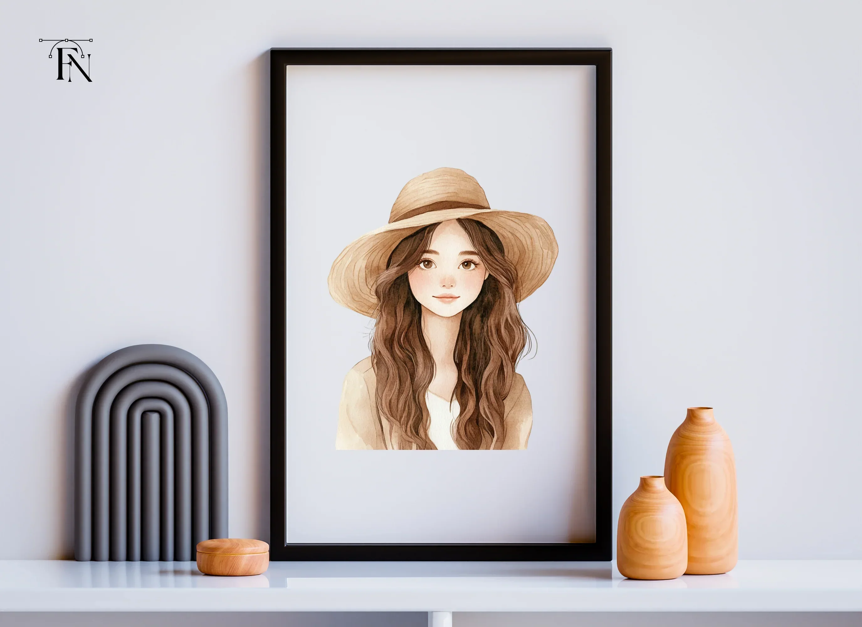 Girl With Sun Hat Clipart Bundle - Image 5