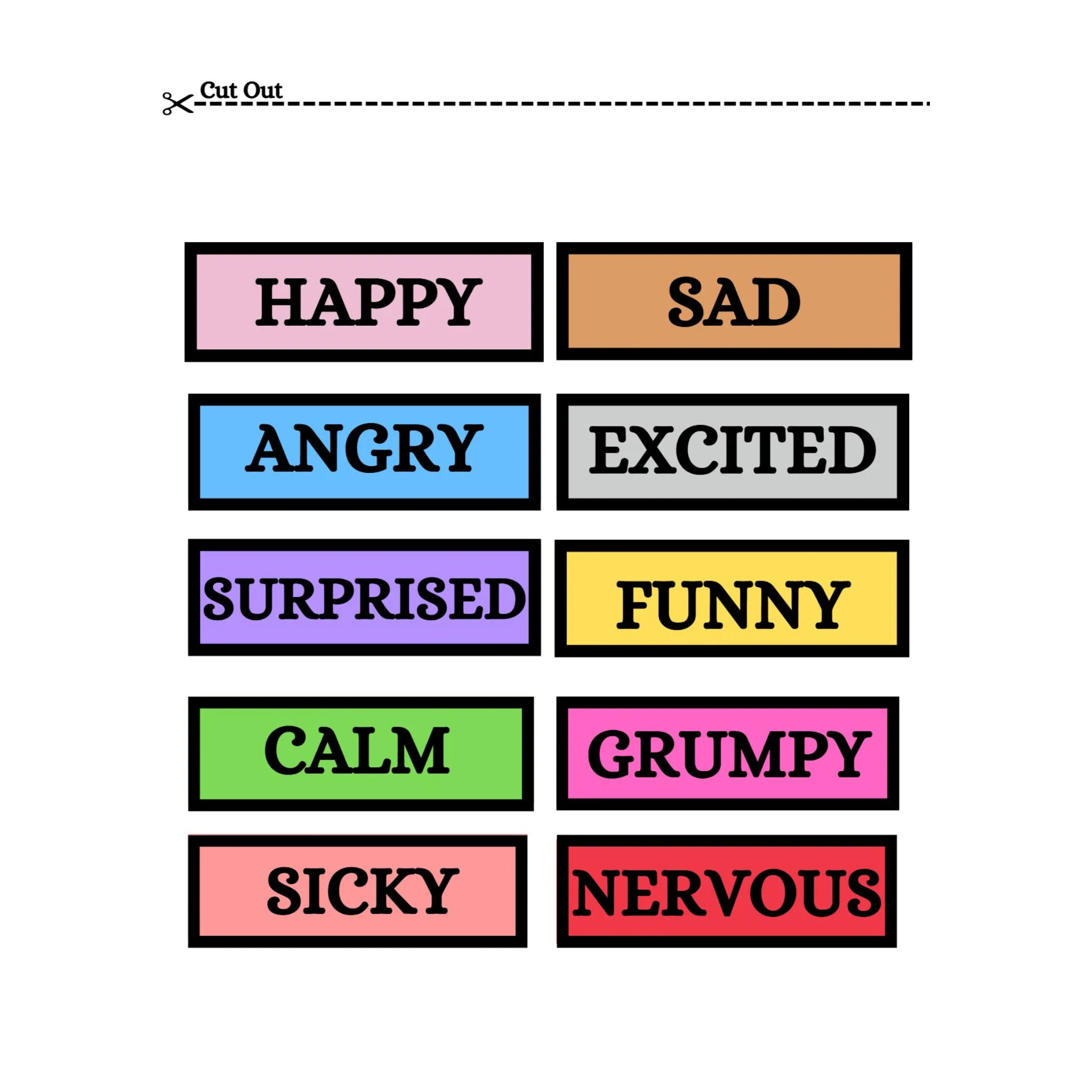 Girls Emotions Activity Flashcards - Image 3