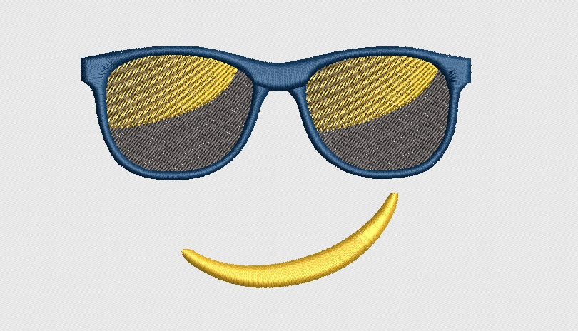 Glasses Embroidery Design