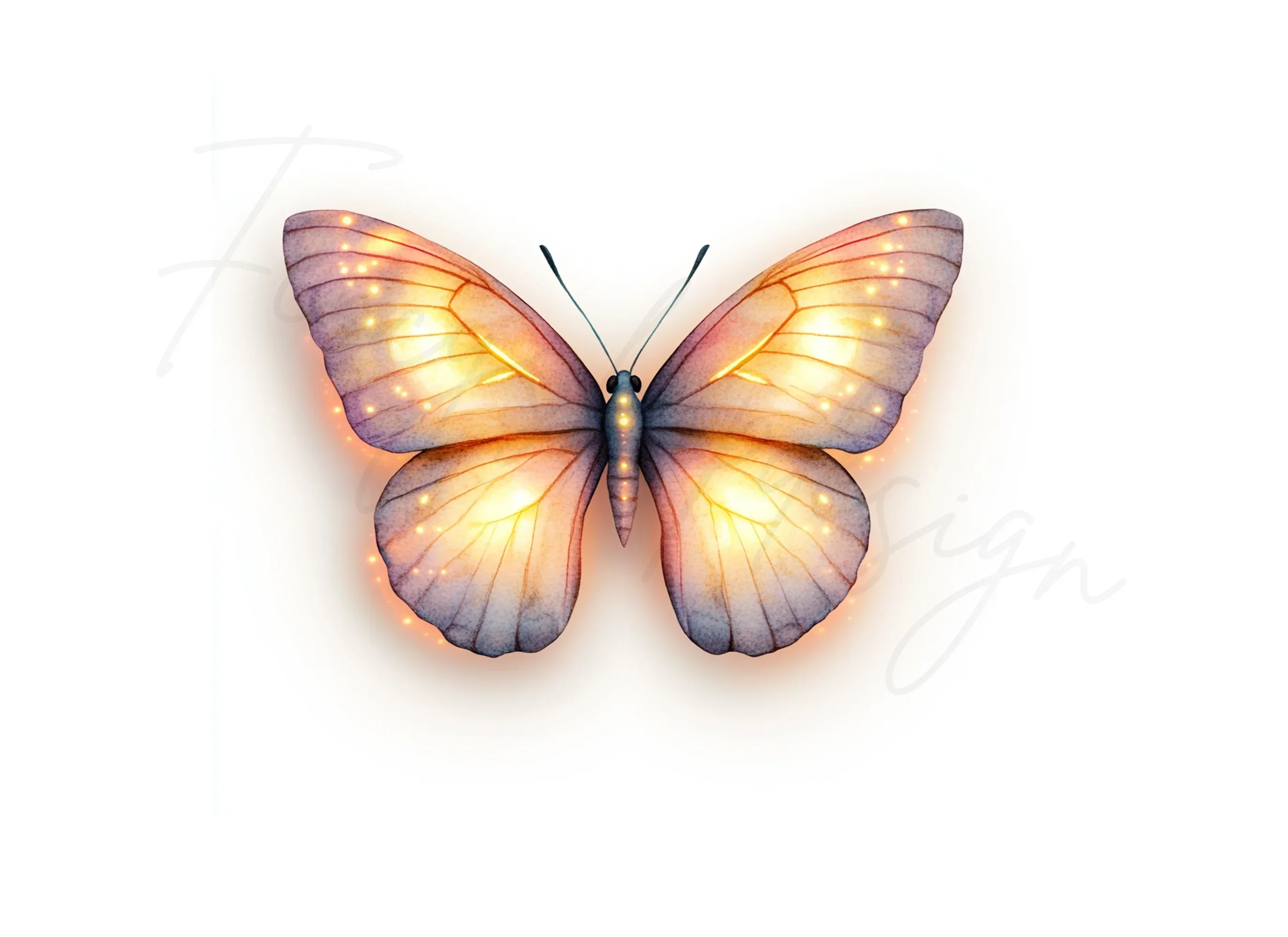 Glowing Butterfly Clipart Bundle - Image 3