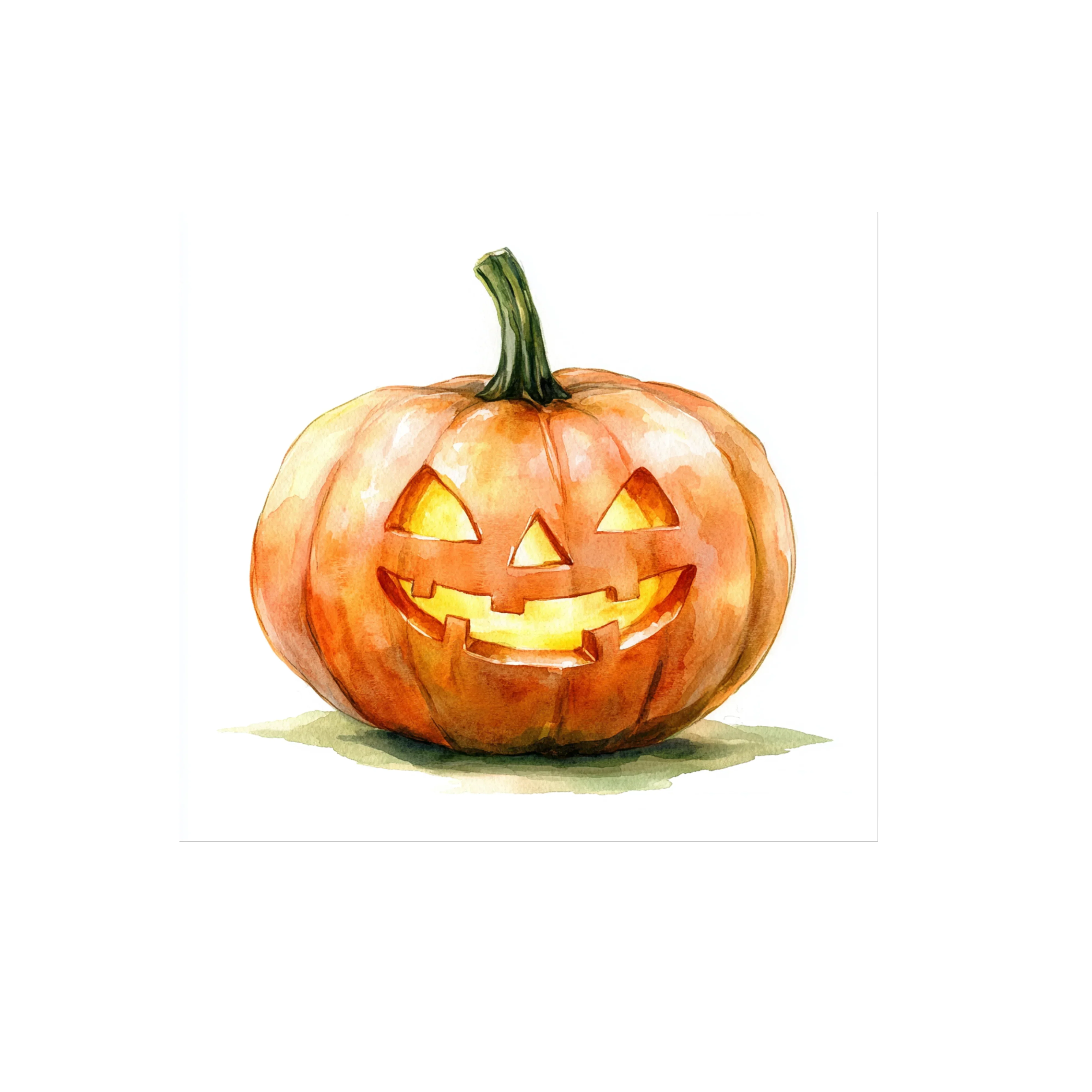 Glowing Halloween Pumpkin Clipart Bundle - Image 3
