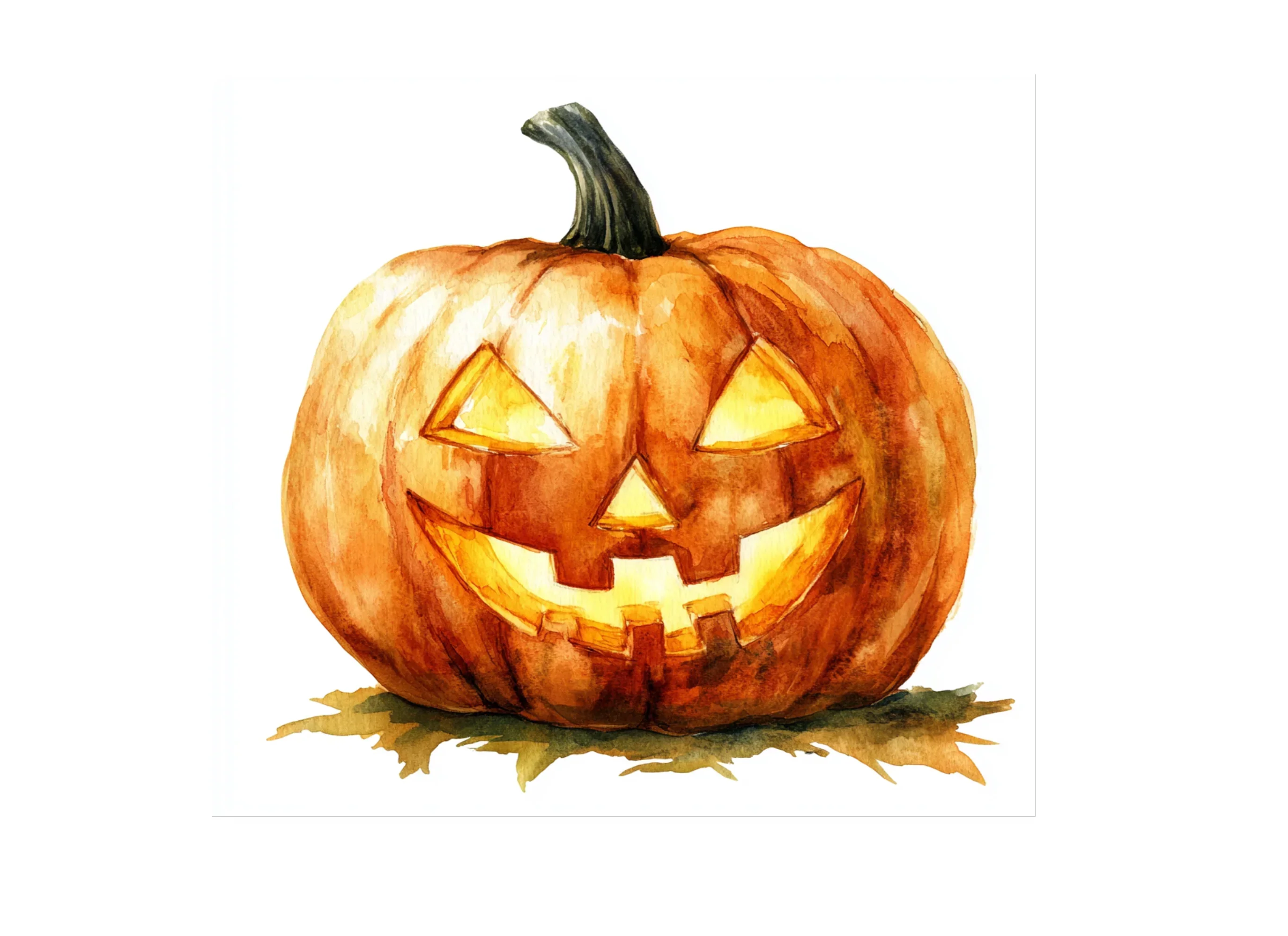 Glowing Jack Lanterns Clipart Bundle - Image 3