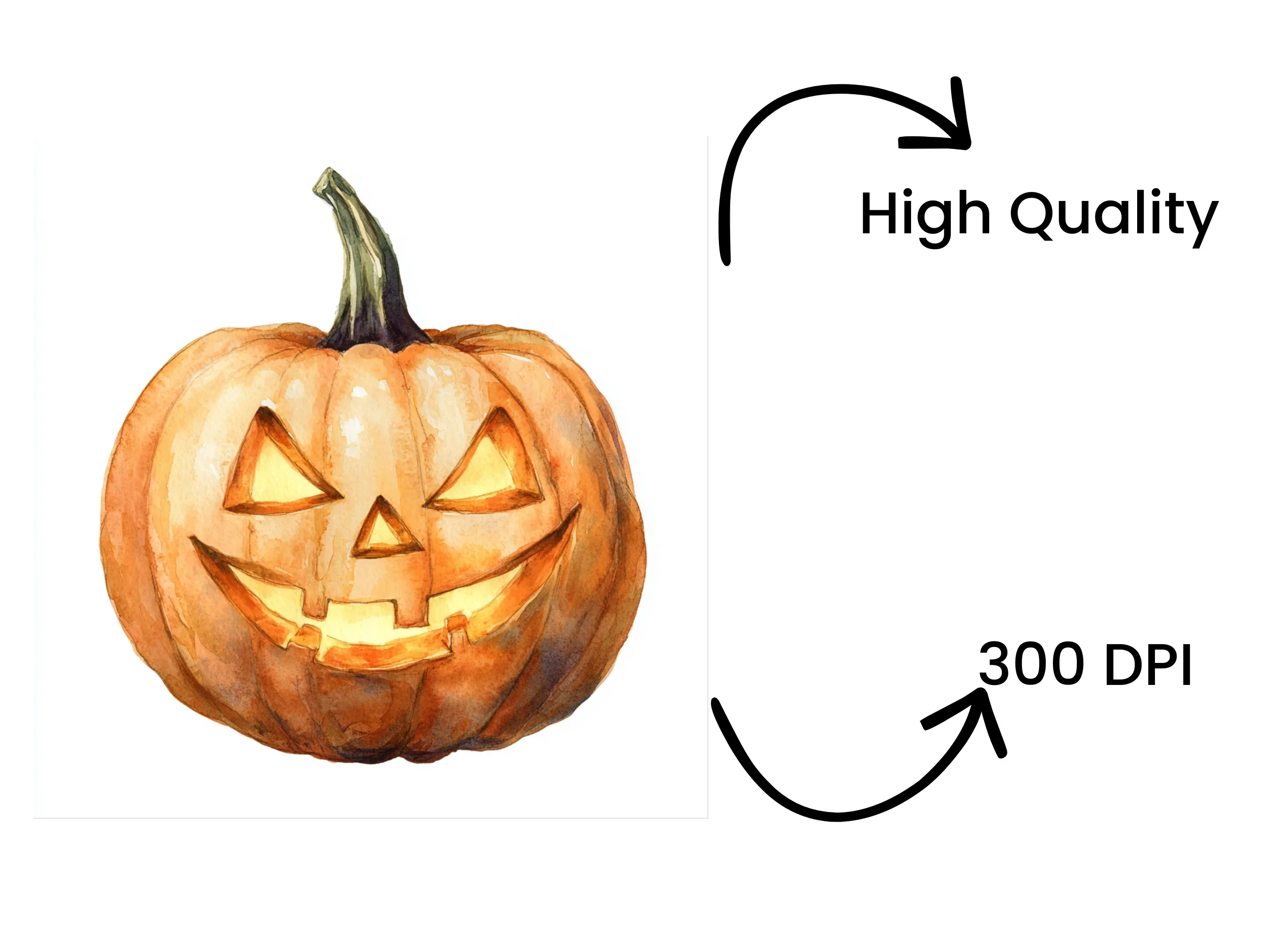 Glowing Jack Lanterns Clipart Bundle - Image 4