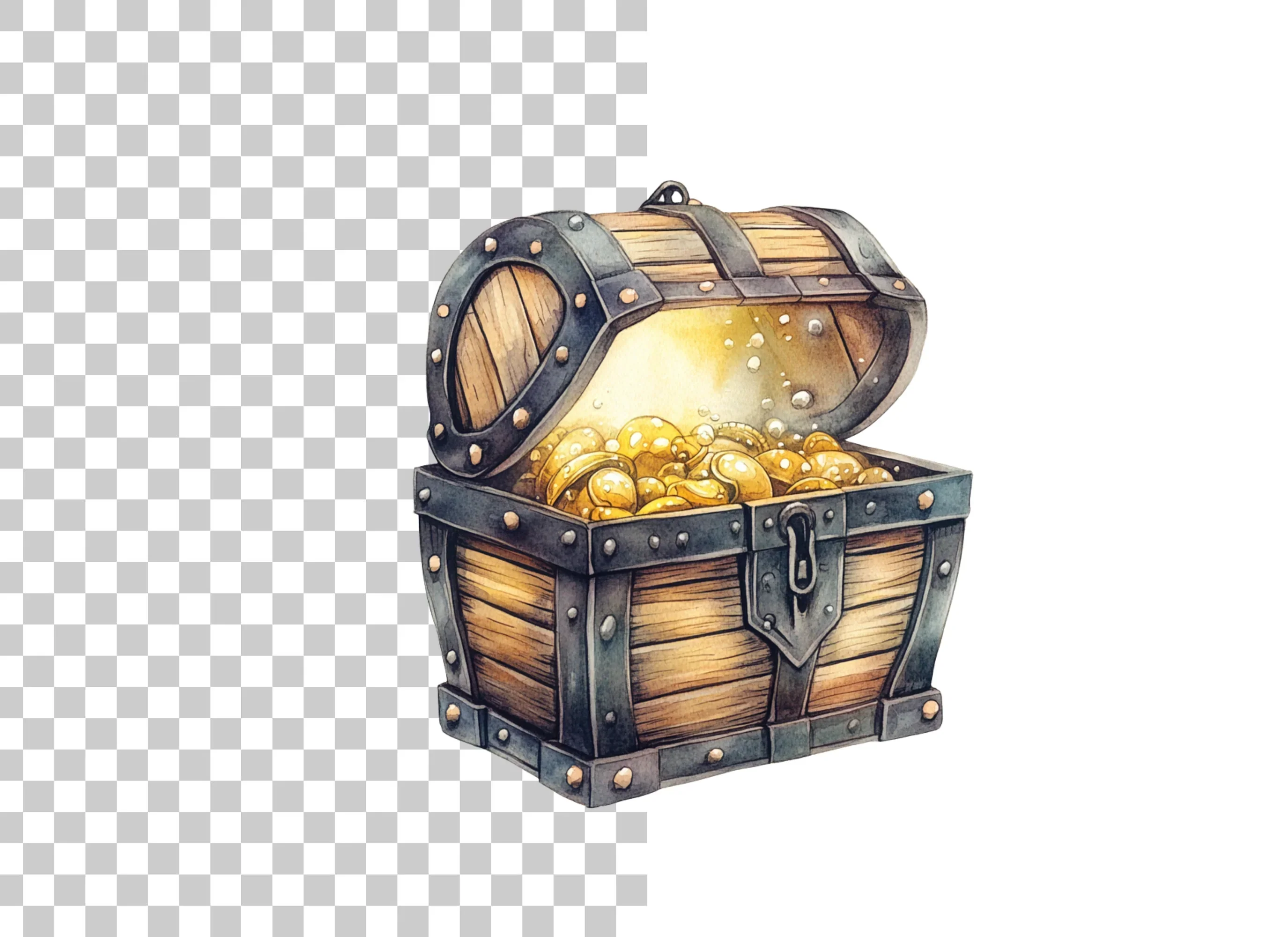 Glowing Treasure Chest Clipart Bundle - Image 6