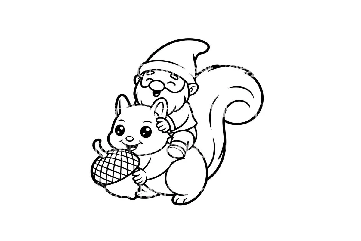 Gnome and Squirrel Friends Coloring Books - Image 3