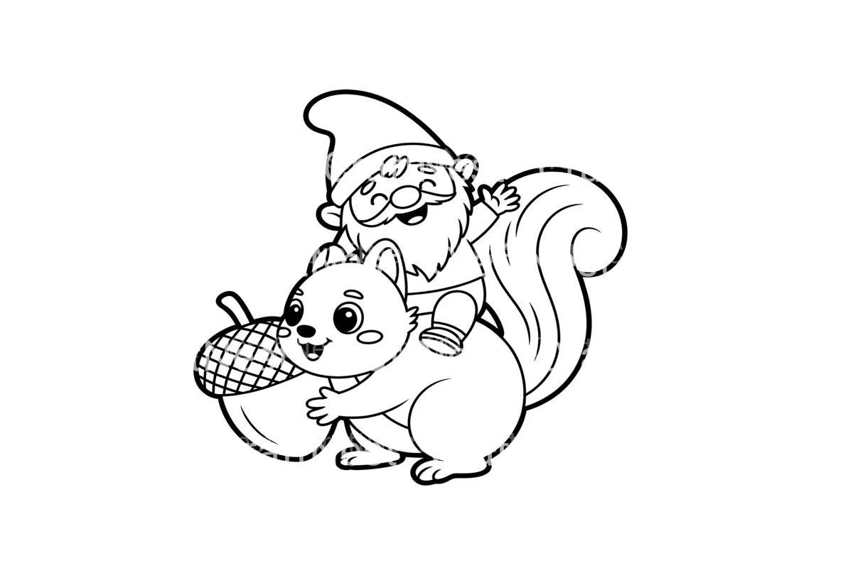 Gnome and Squirrel Friends Coloring Books - Image 4