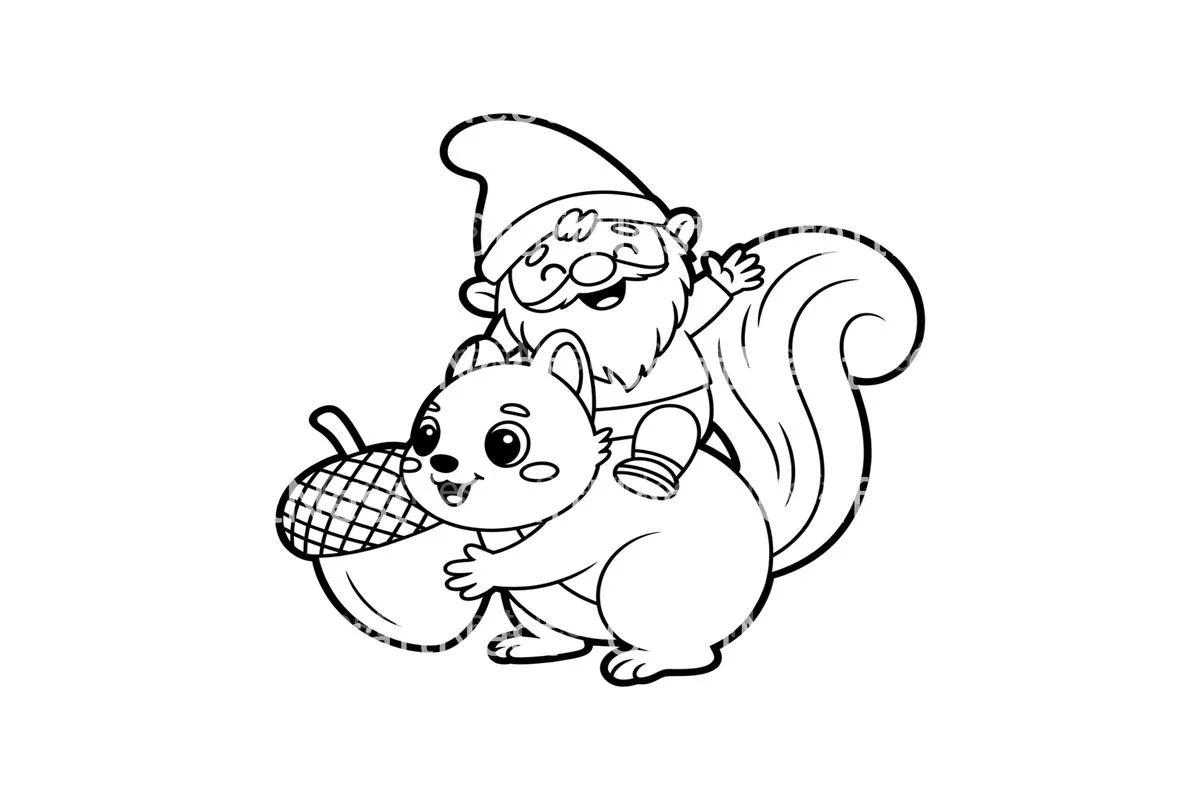 Gnome and Squirrel Friends Coloring Books - Image 6