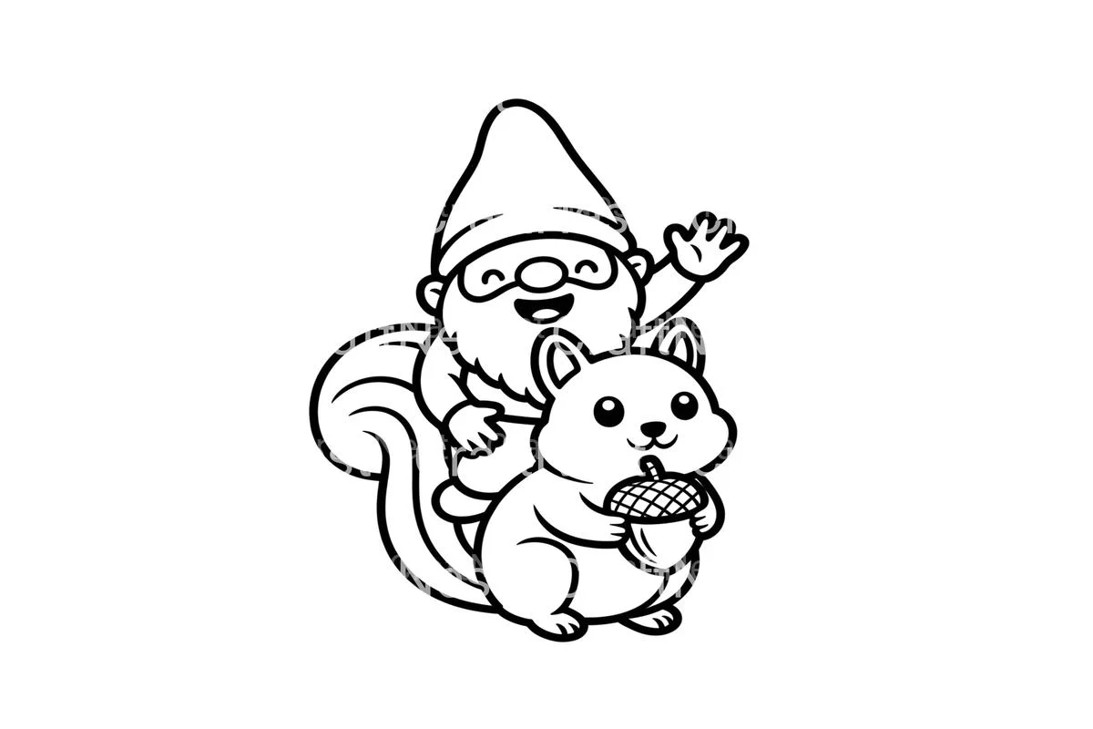 Gnome and Squirrel Friends Coloring Books - Image 7