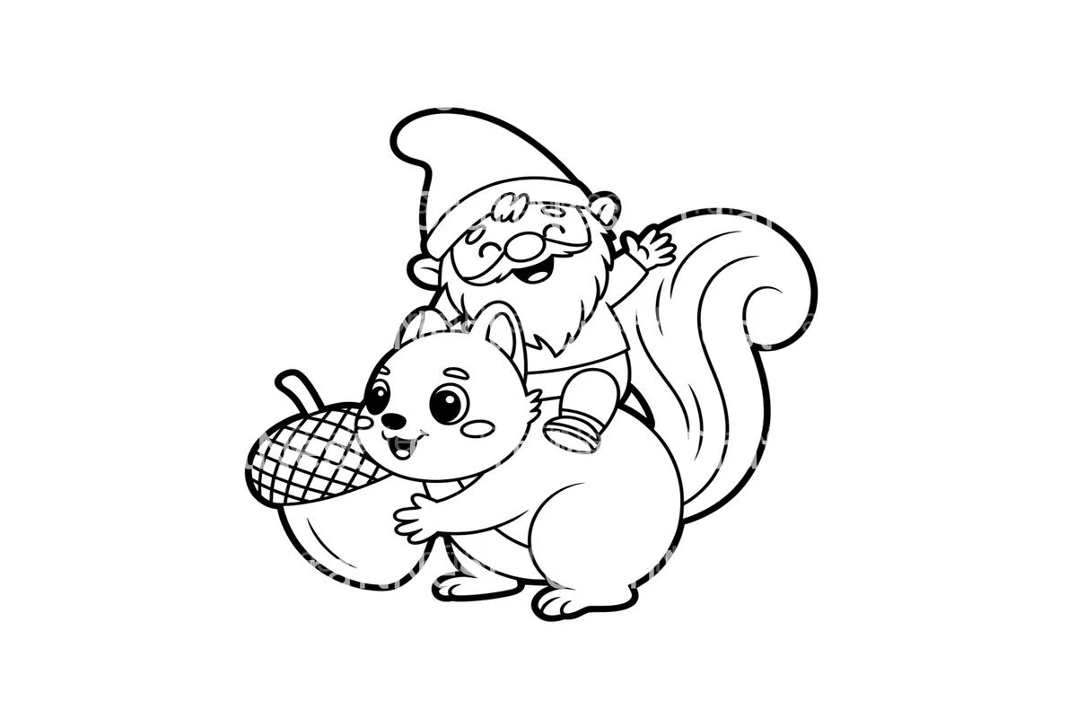 Gnome and Squirrel Friends Coloring Books - Image 8