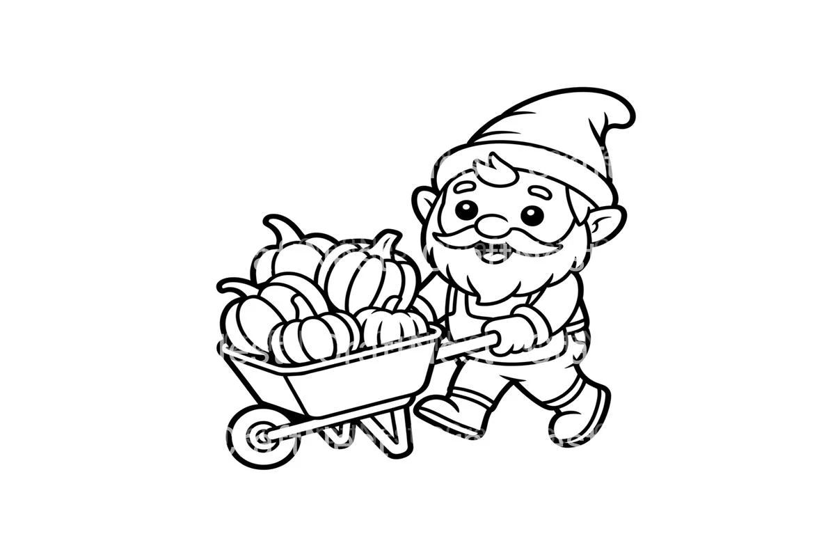 Gnome Pumpkin Harvest Coloring Books - Image 3