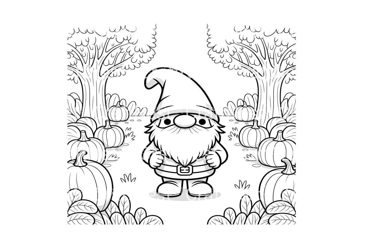 Gnome Pumpkin Patch Coloring Books - Image 4