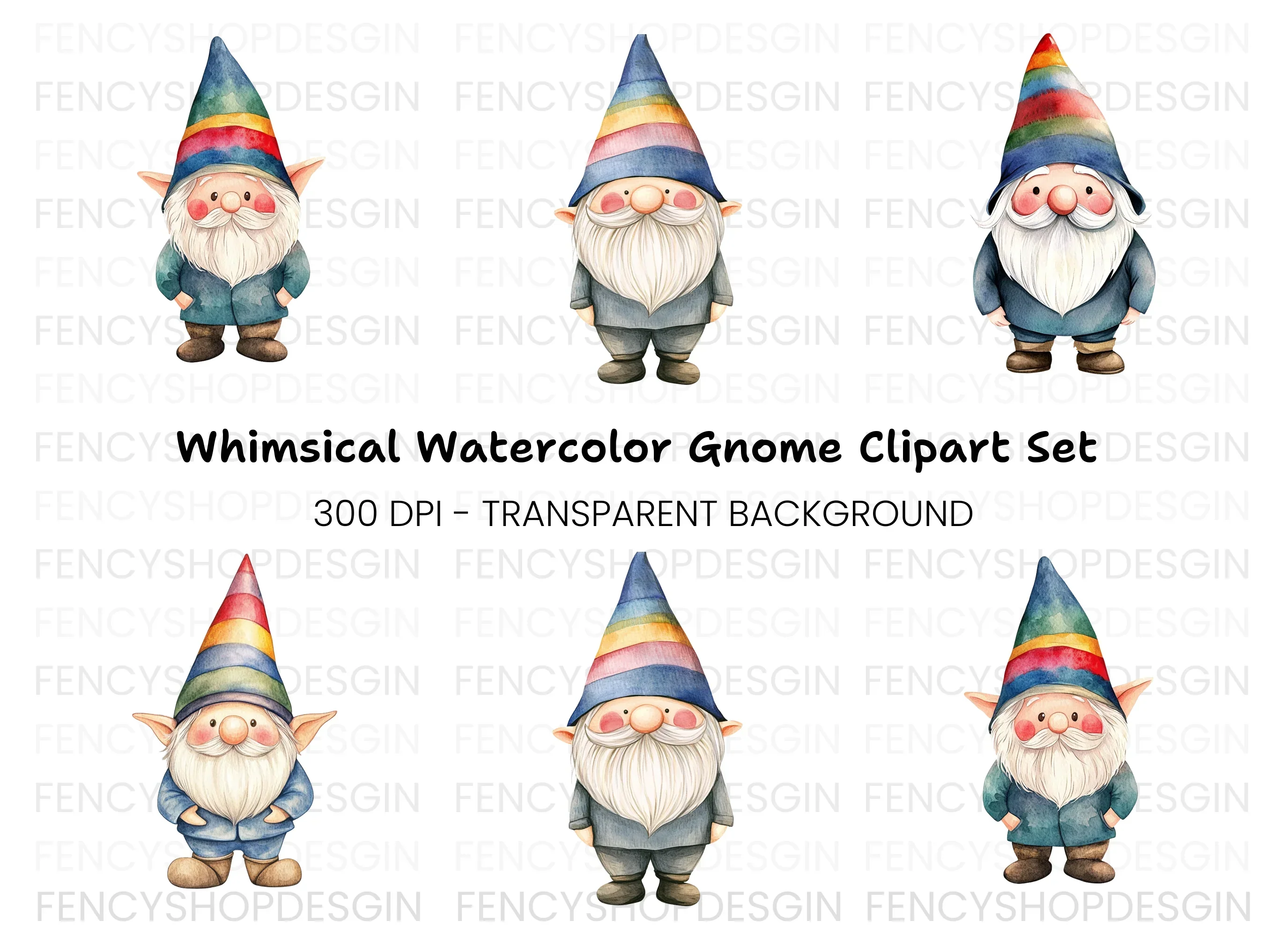 Gnomes Clipart Bundle