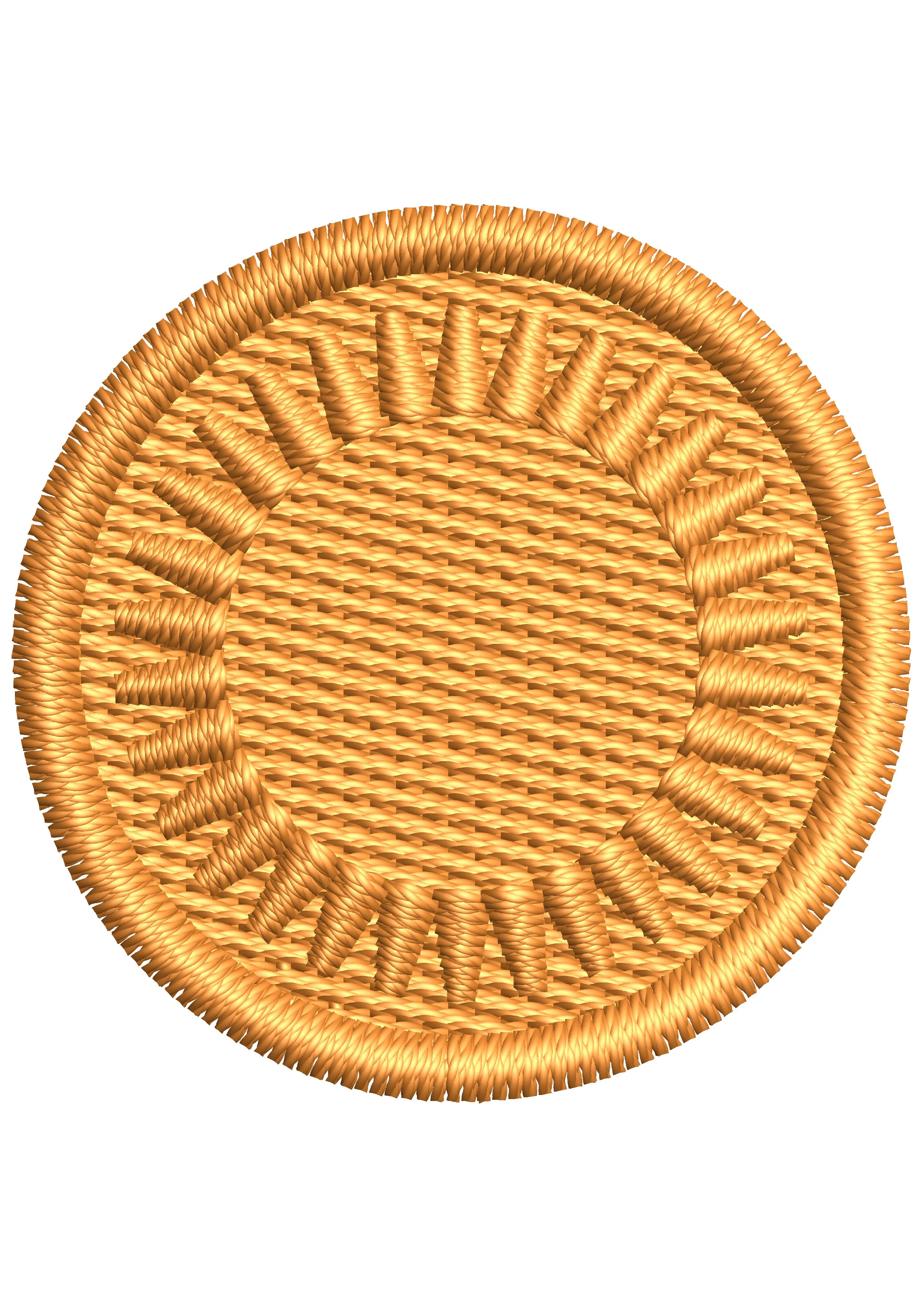 Gold Coin Embroidery Design