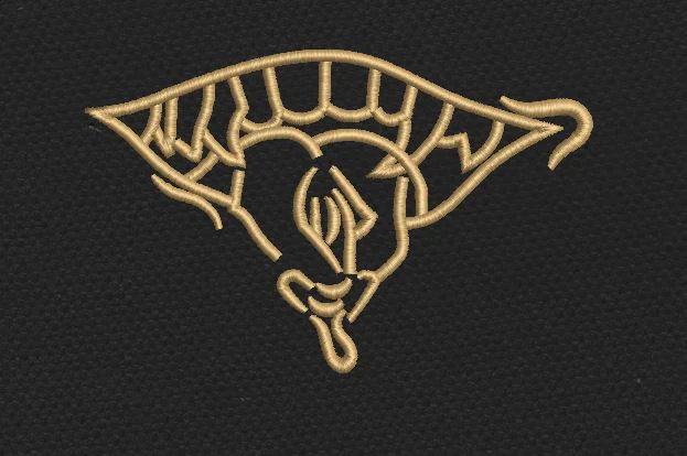 Gold Jaguar Panther Eye Outline Embroidery Design