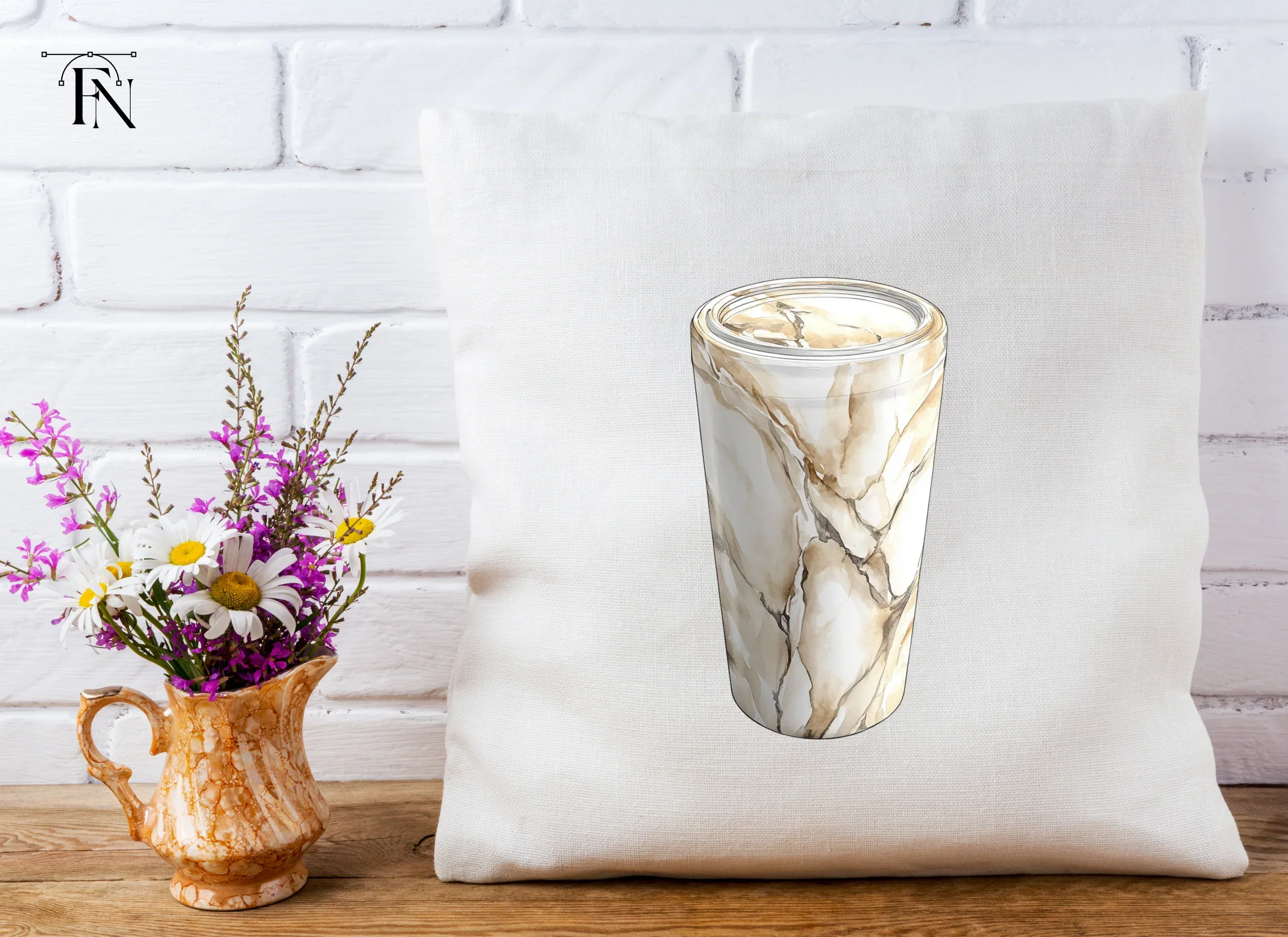 Gold Marble Tumbler Clipart Bundle - Image 4