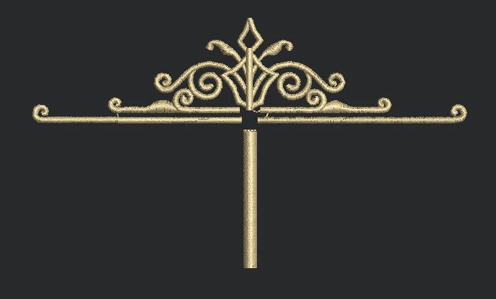 Gold Ornamental Header Embroidery Design