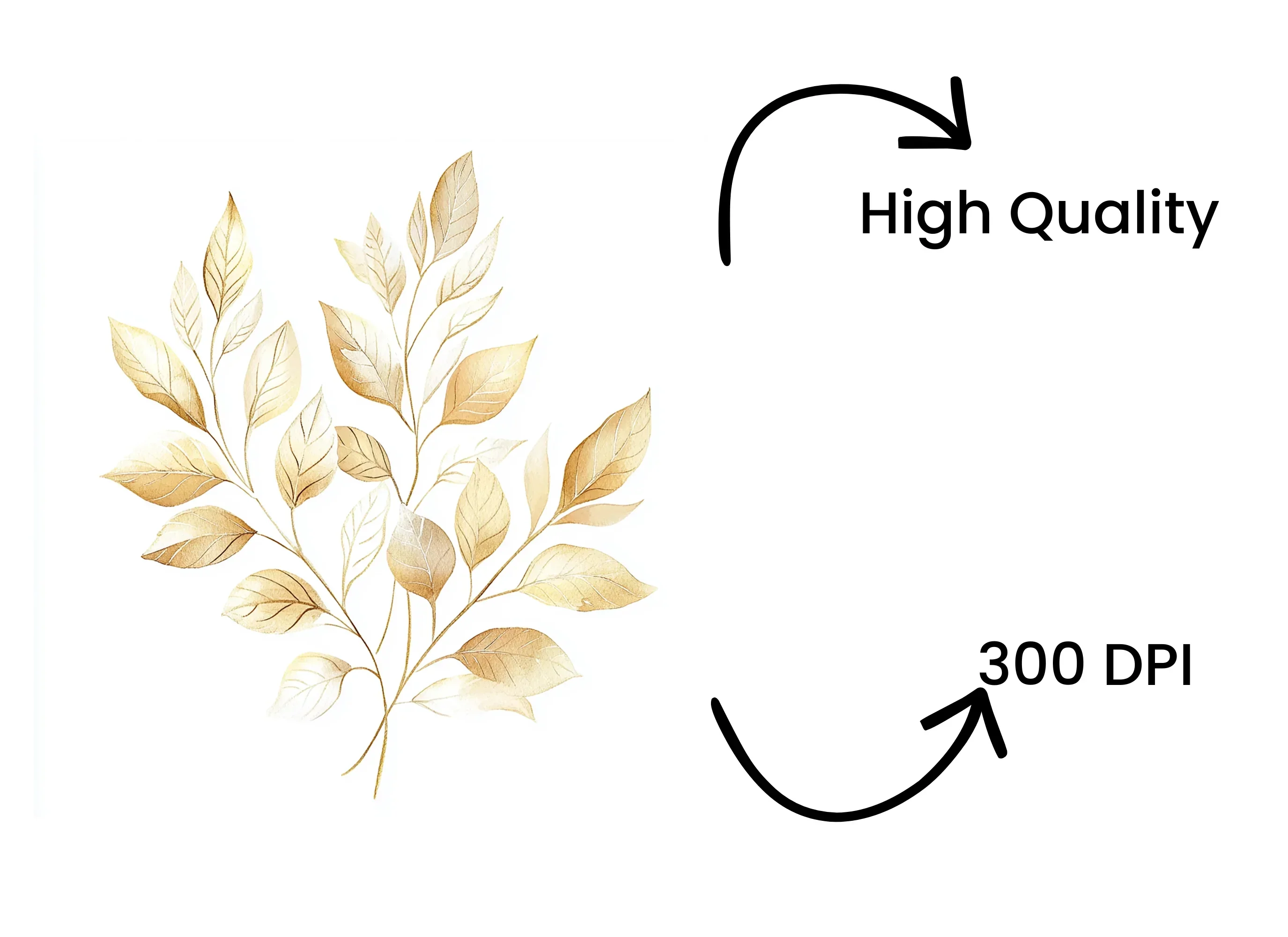 Golden Leaves Clipart Bundle - Image 4