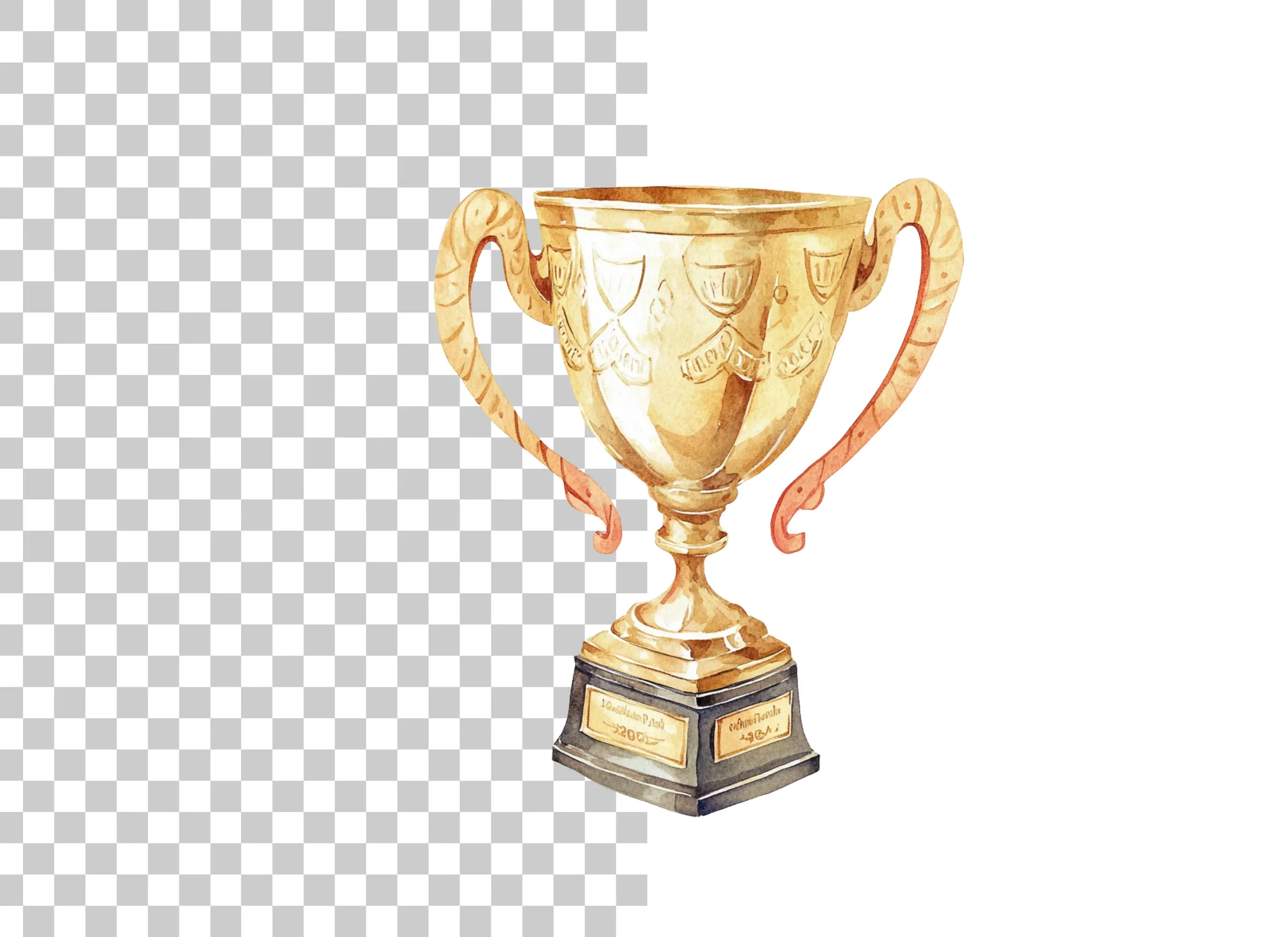 Golden Trophy Clipart Bundle - Image 2