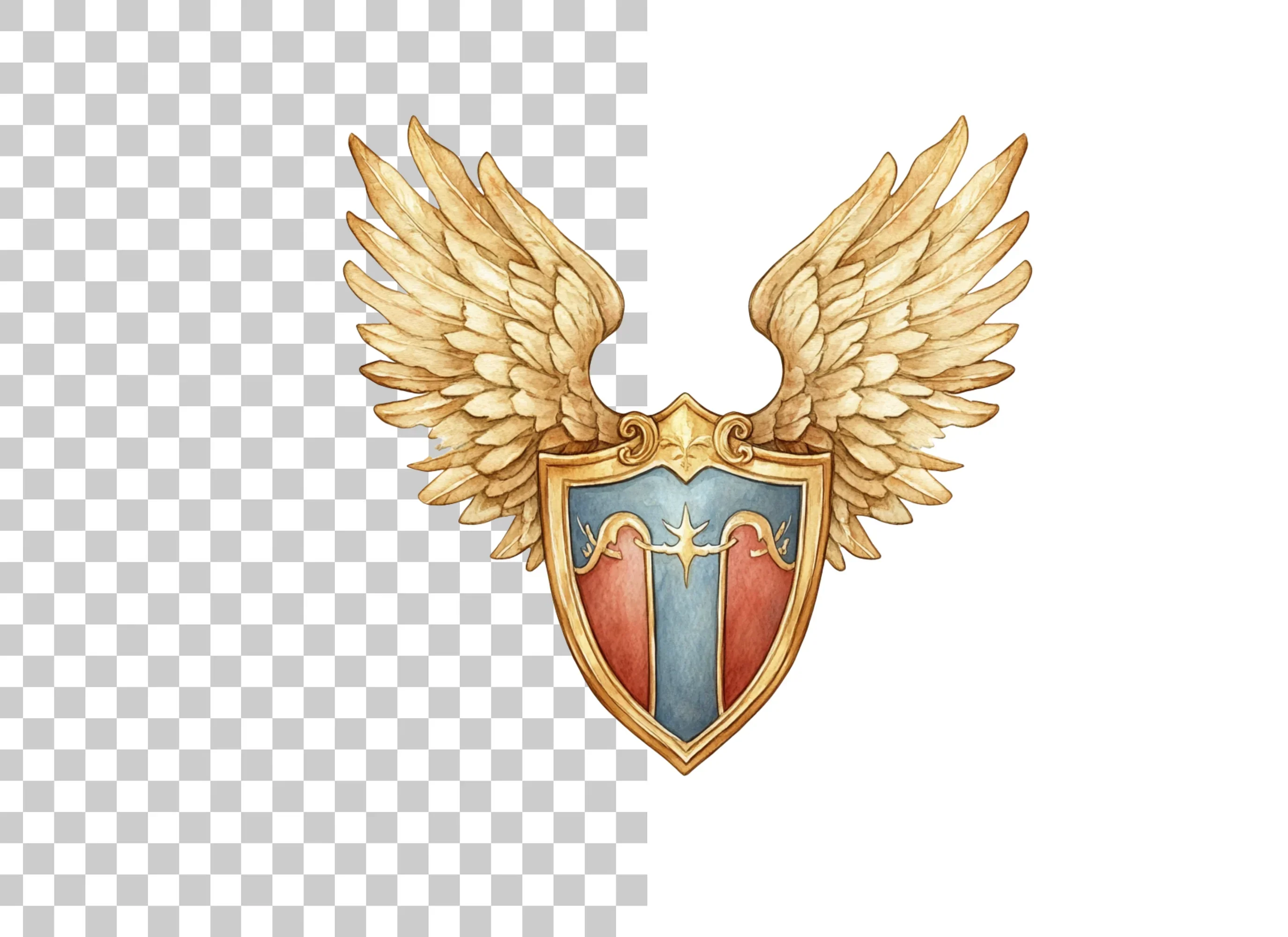 Golden Winged Shields Clipart Bundle - Image 6