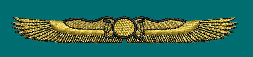 Golden Wings Embroidery Design
