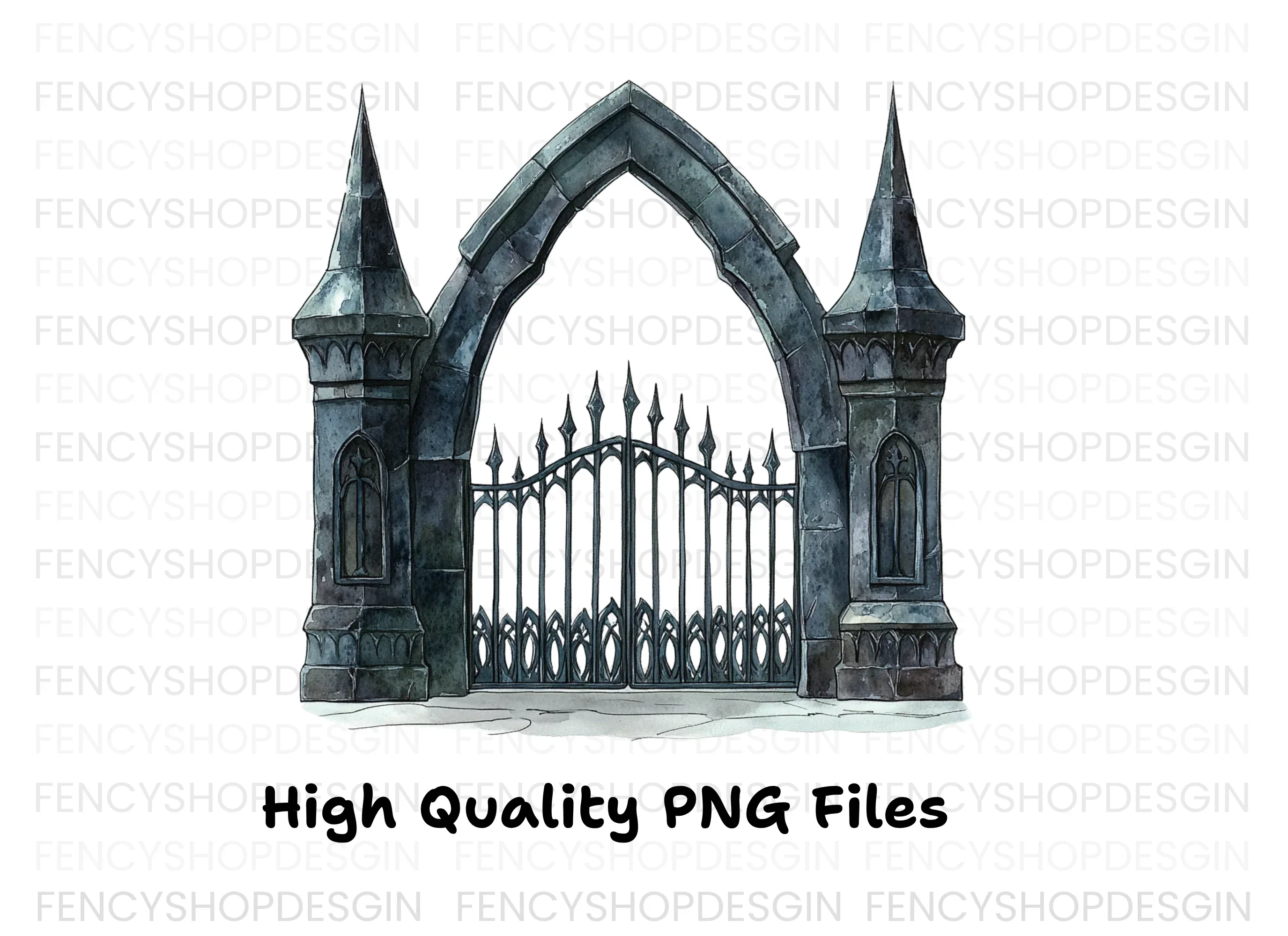 Gothic Archway Gate Clipart Bundle - Image 2