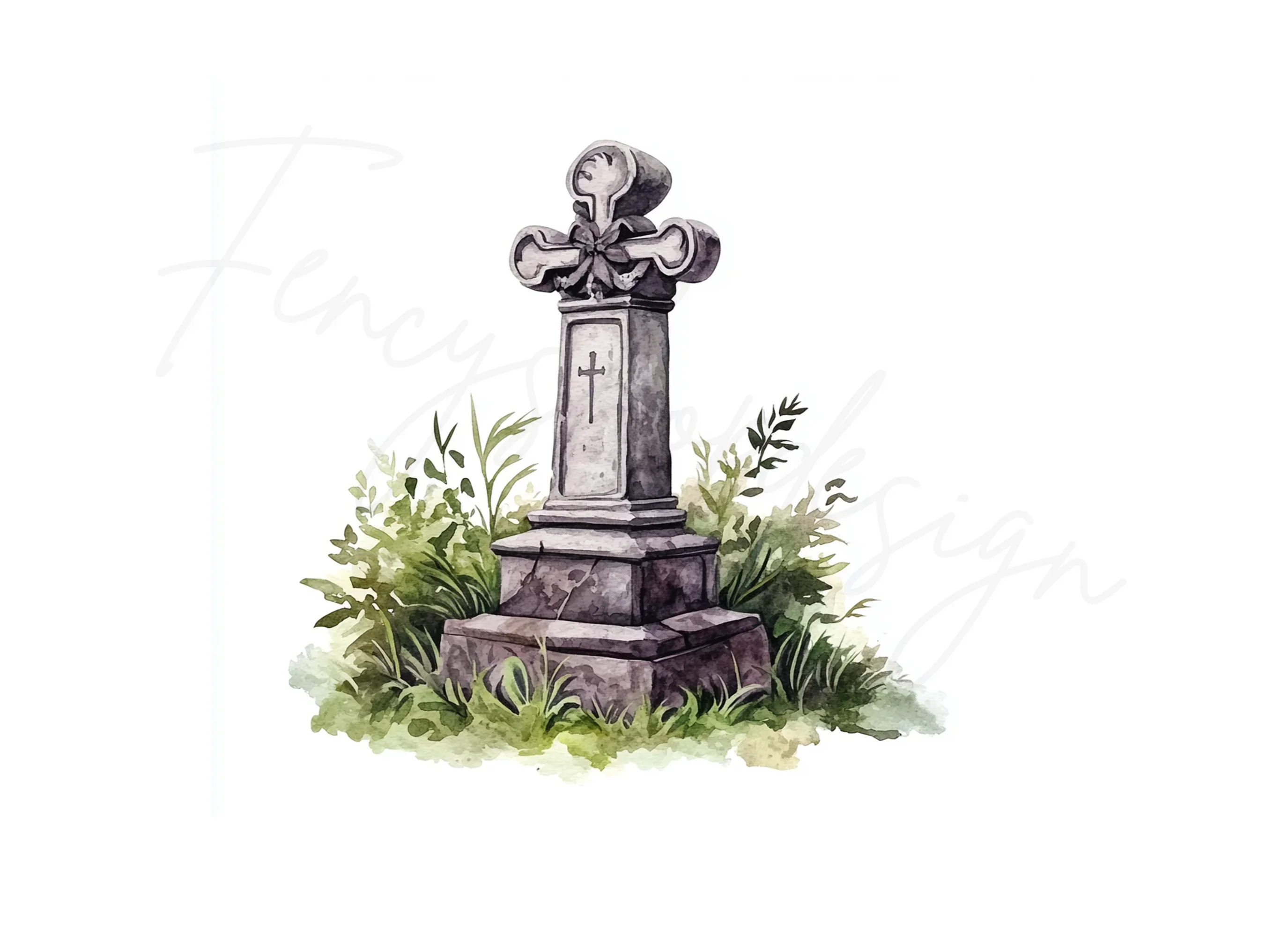 Gothic Gravestones Clipart Bundle - Image 2