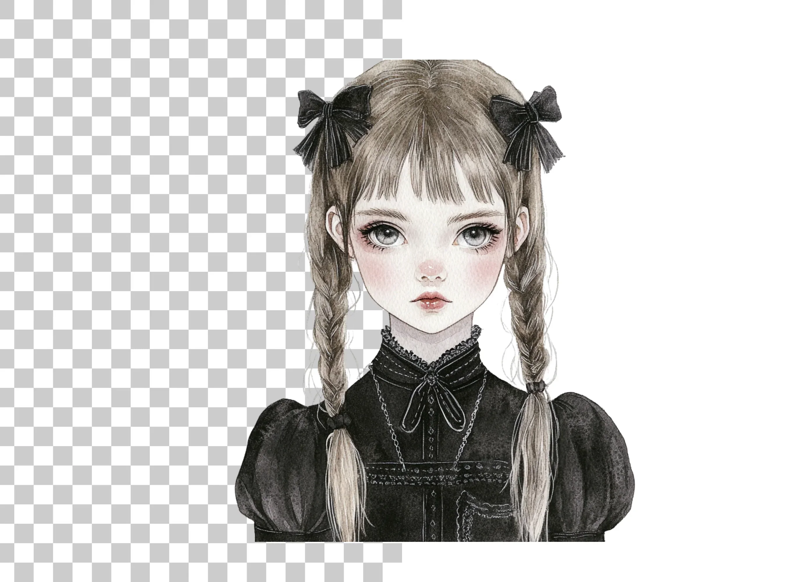 Gothic Lolita Girl Clipart Bundle - Image 2