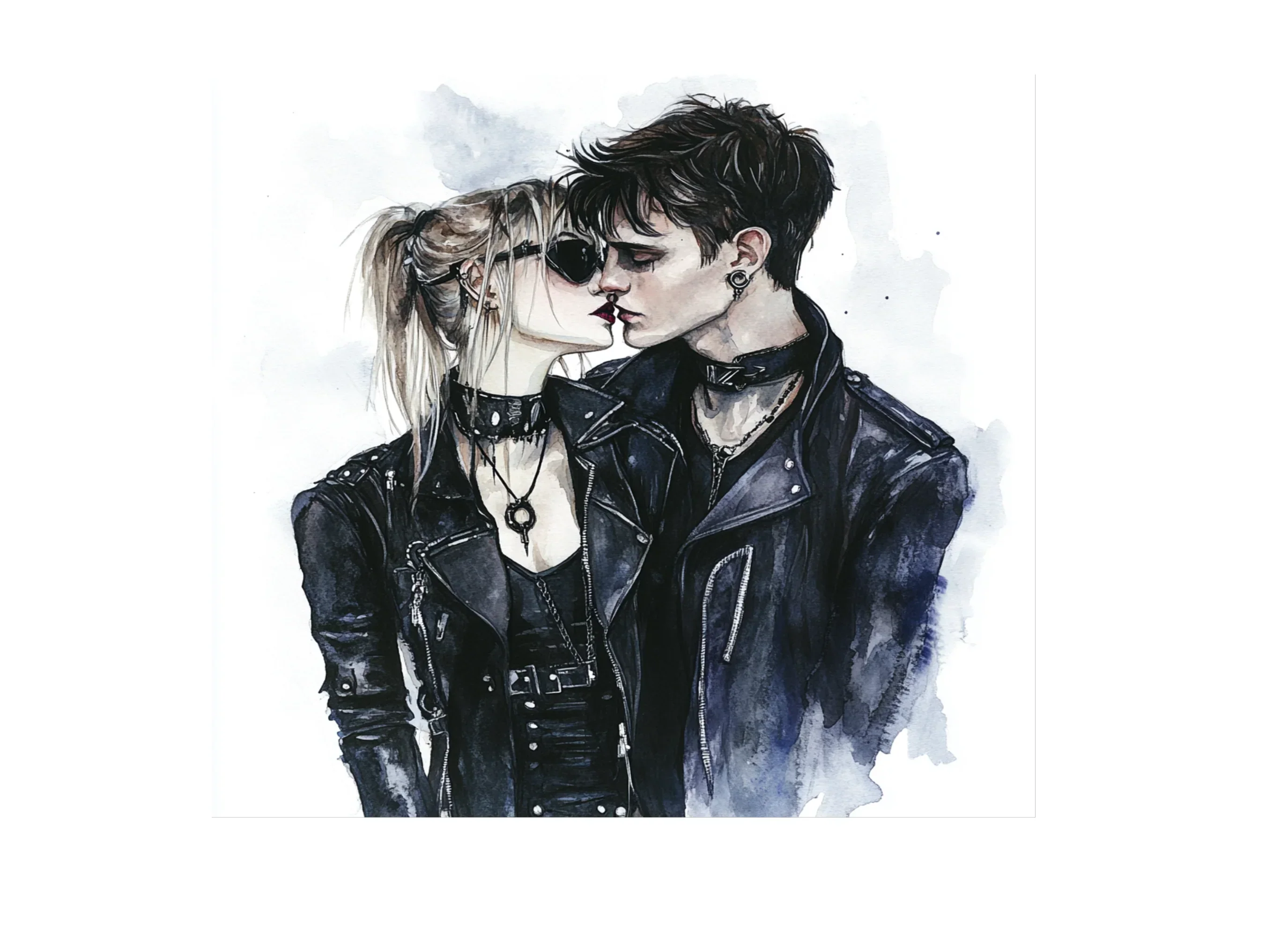 Gothic Romance Couple Clipart Bundle - Image 3
