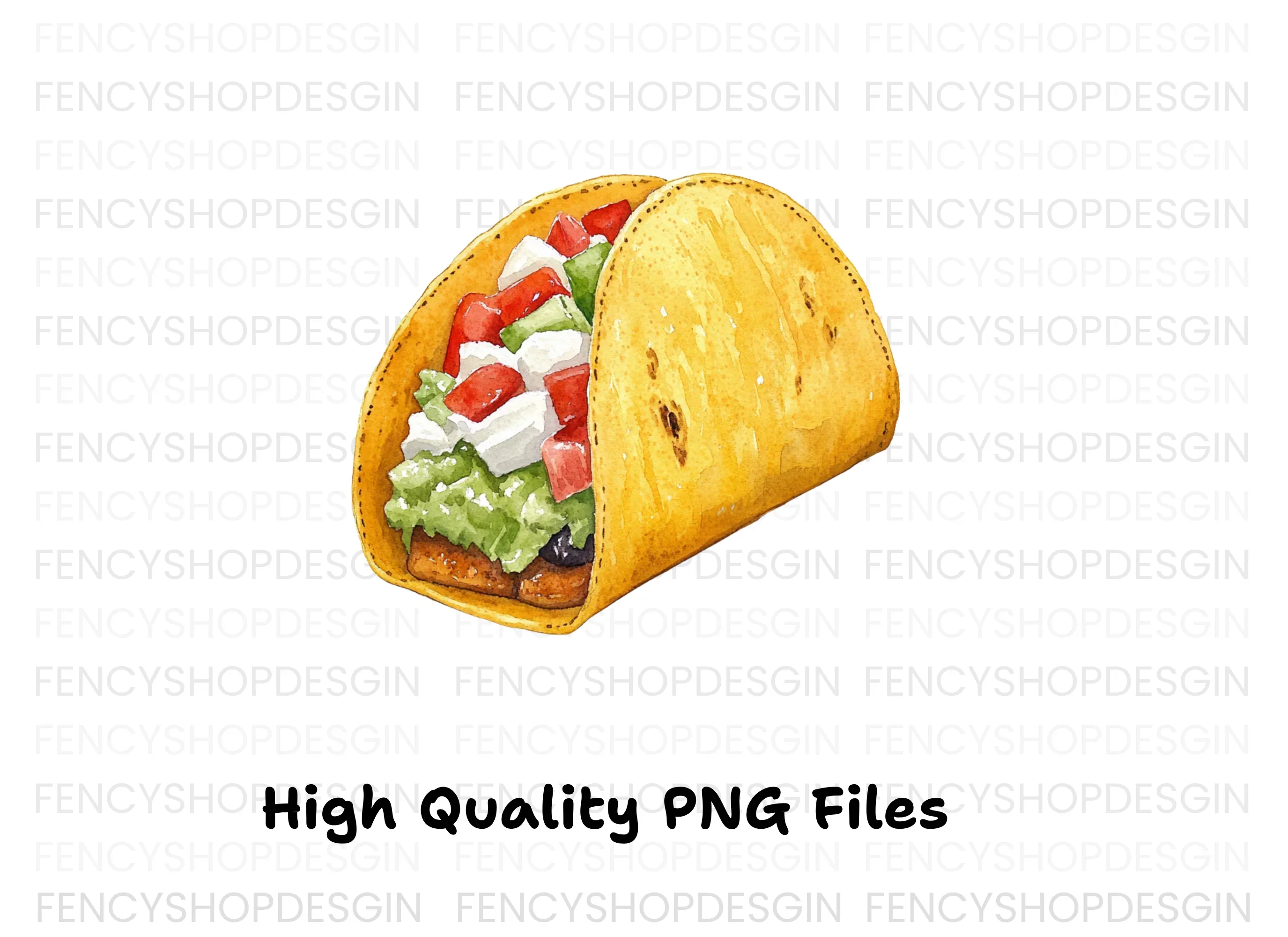 Gourmet Tacos with Avocado Cheese Clipart Bundle - Image 2